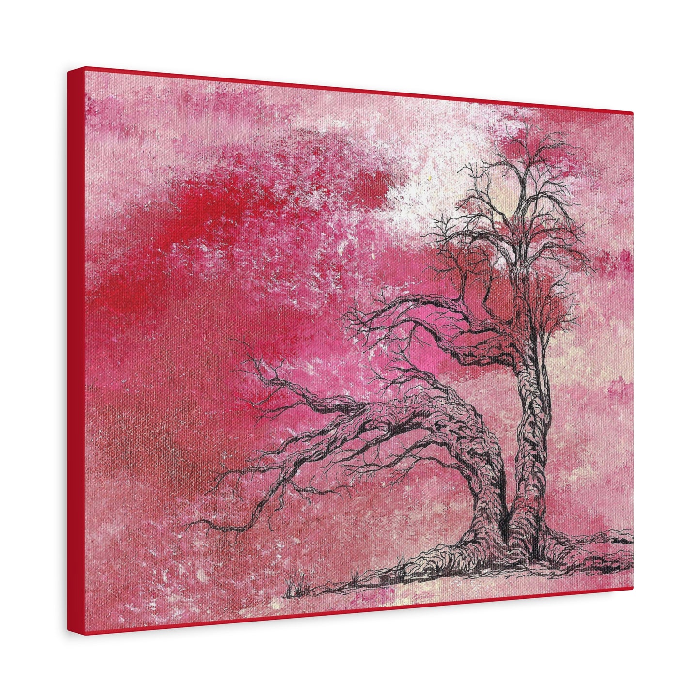 Titled "The Red Storm" Abstract On Canvas
