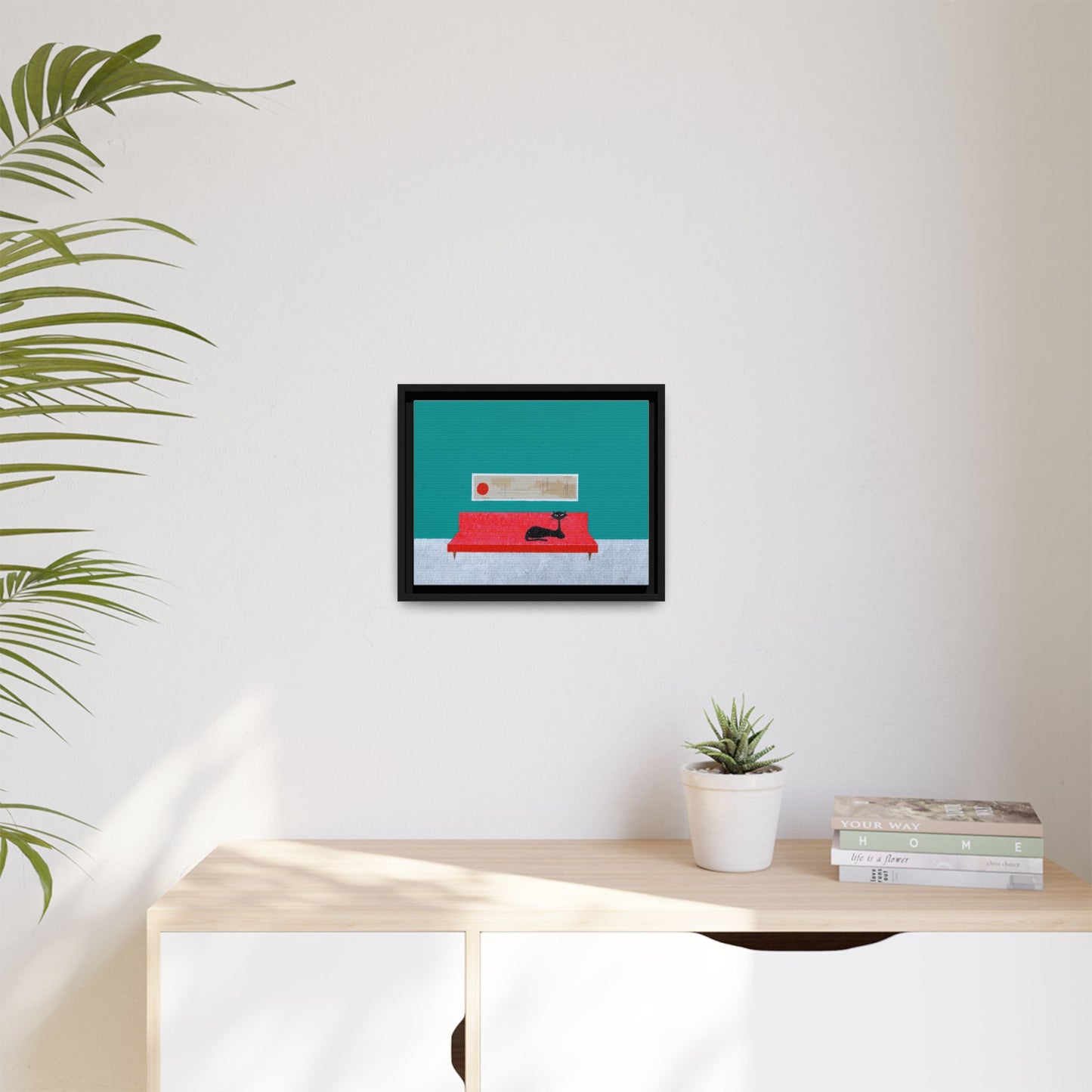 Art Kitty 1 Vintage Inspired Framed Canvas Print