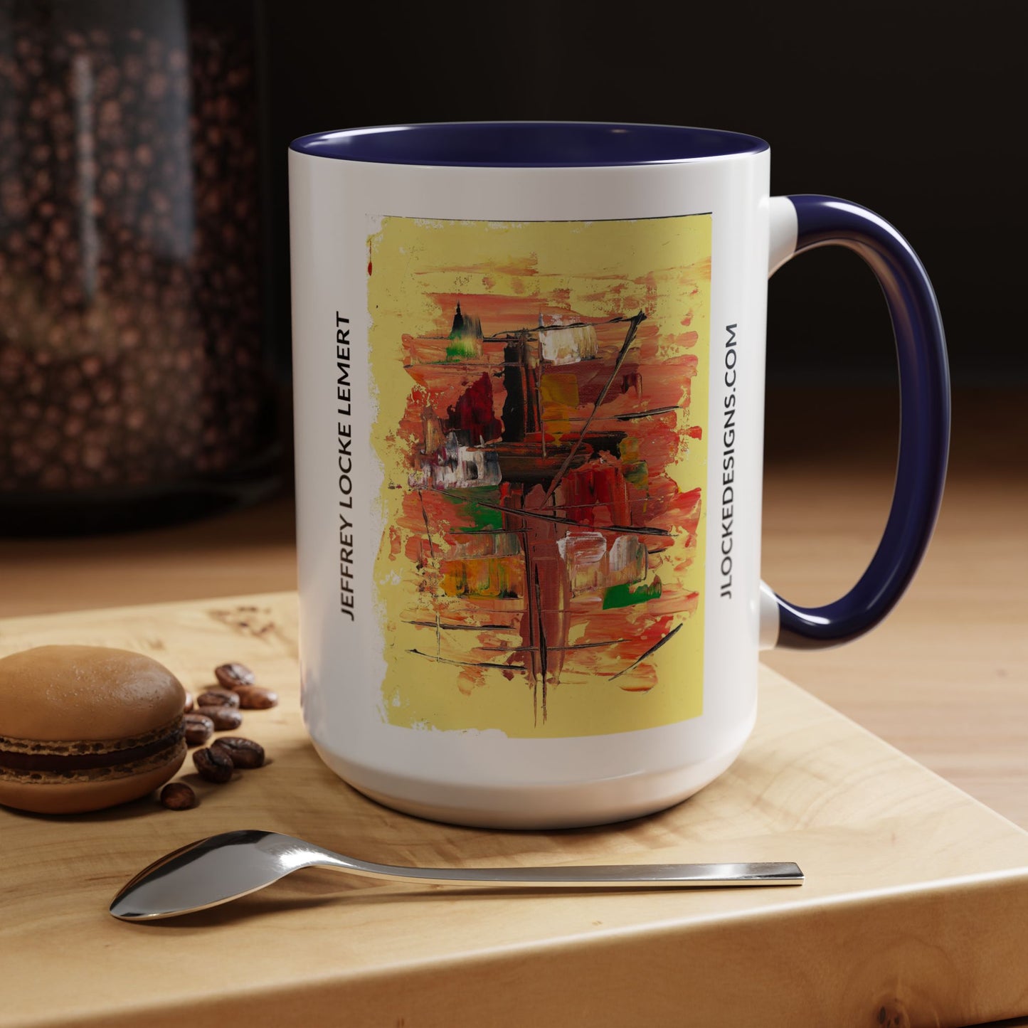Coffee Mug With Original Art Design In The Harbor