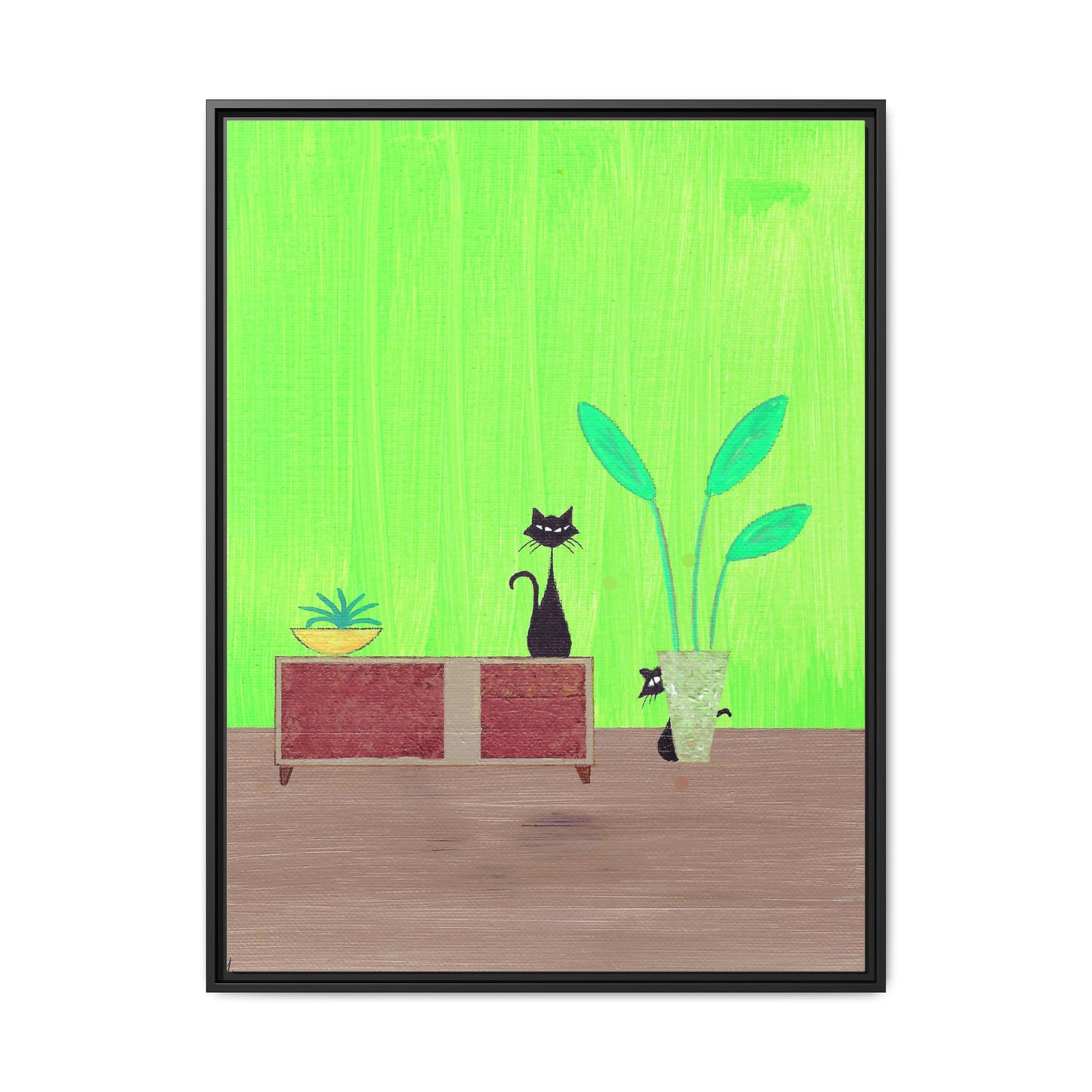 Peek-A-Boo Vintage Inspired Framed Canvas Print
