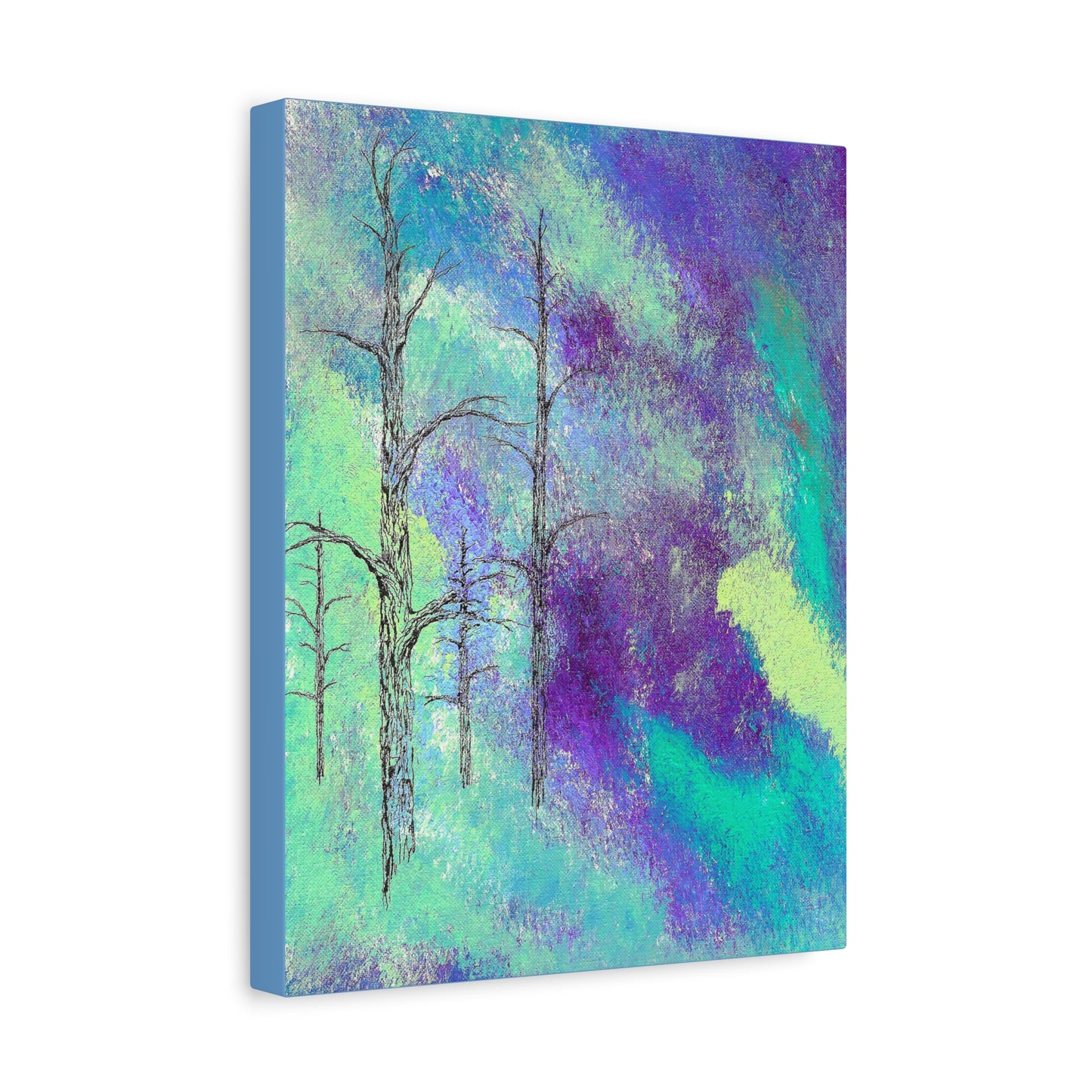 Titled "The Watchers" Abstract On Canvas