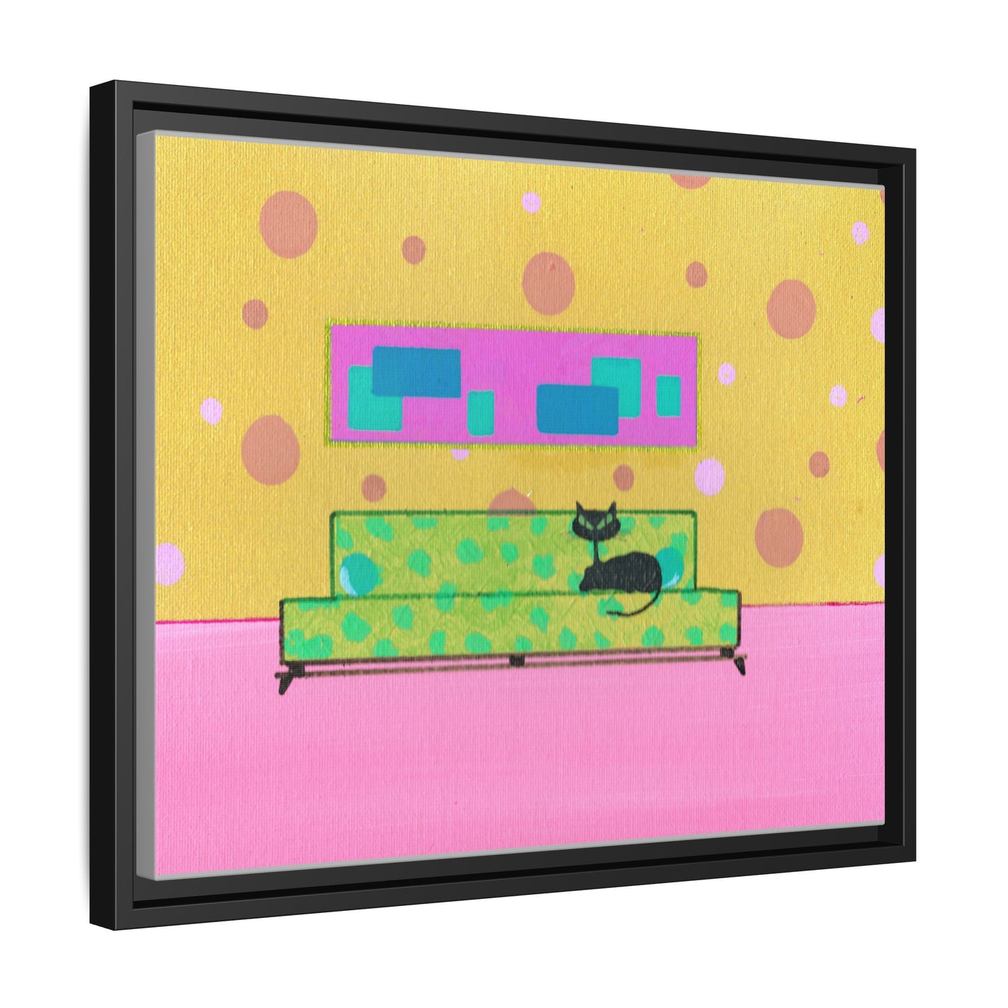 Waiting For Brother Vintage Inspired Framed Canvas Print