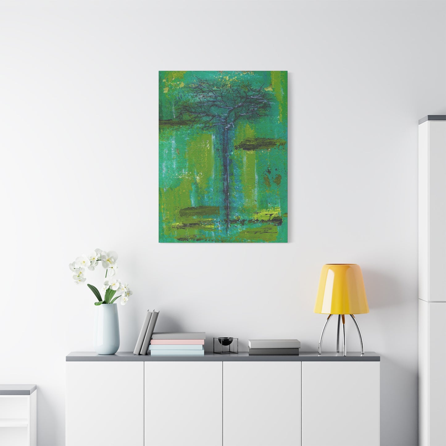 Titled "From The Terrace" Abstract On Canvas