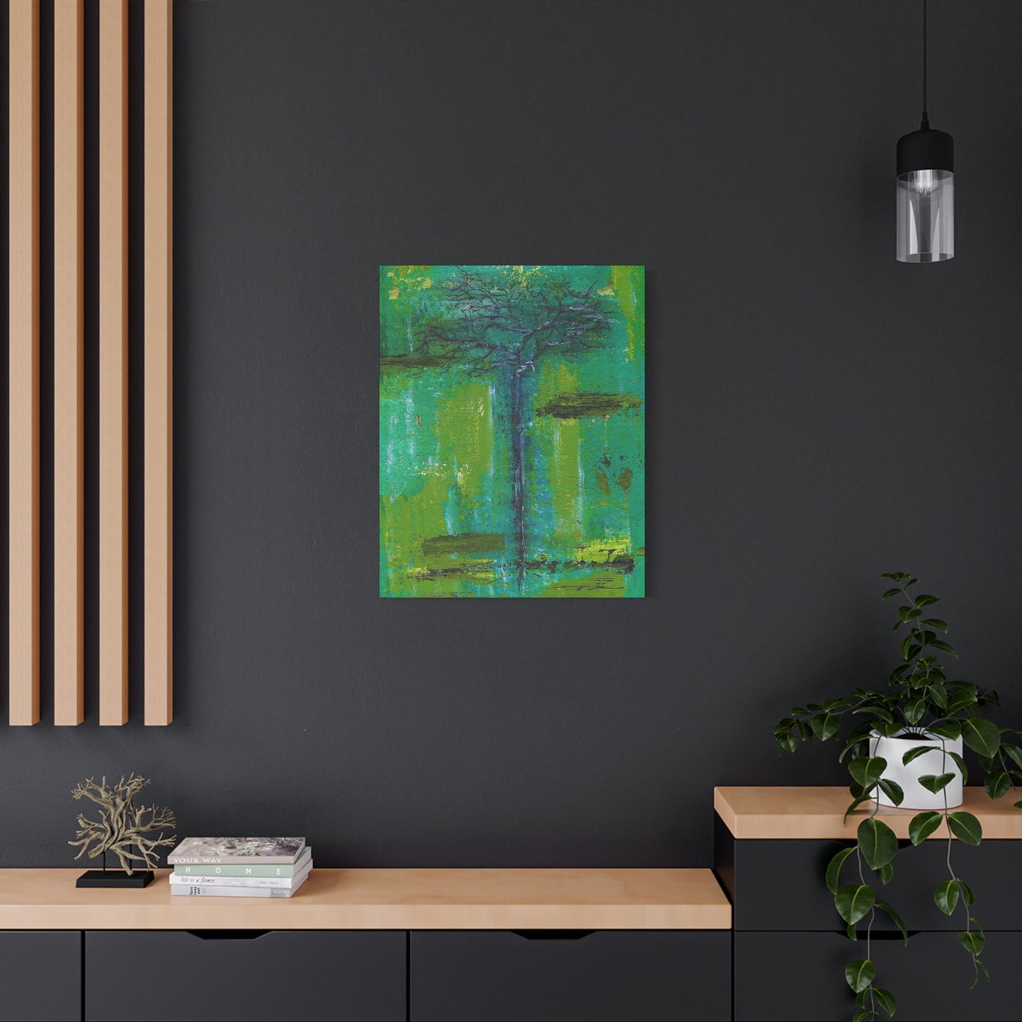 Titled "From The Terrace" Abstract On Canvas