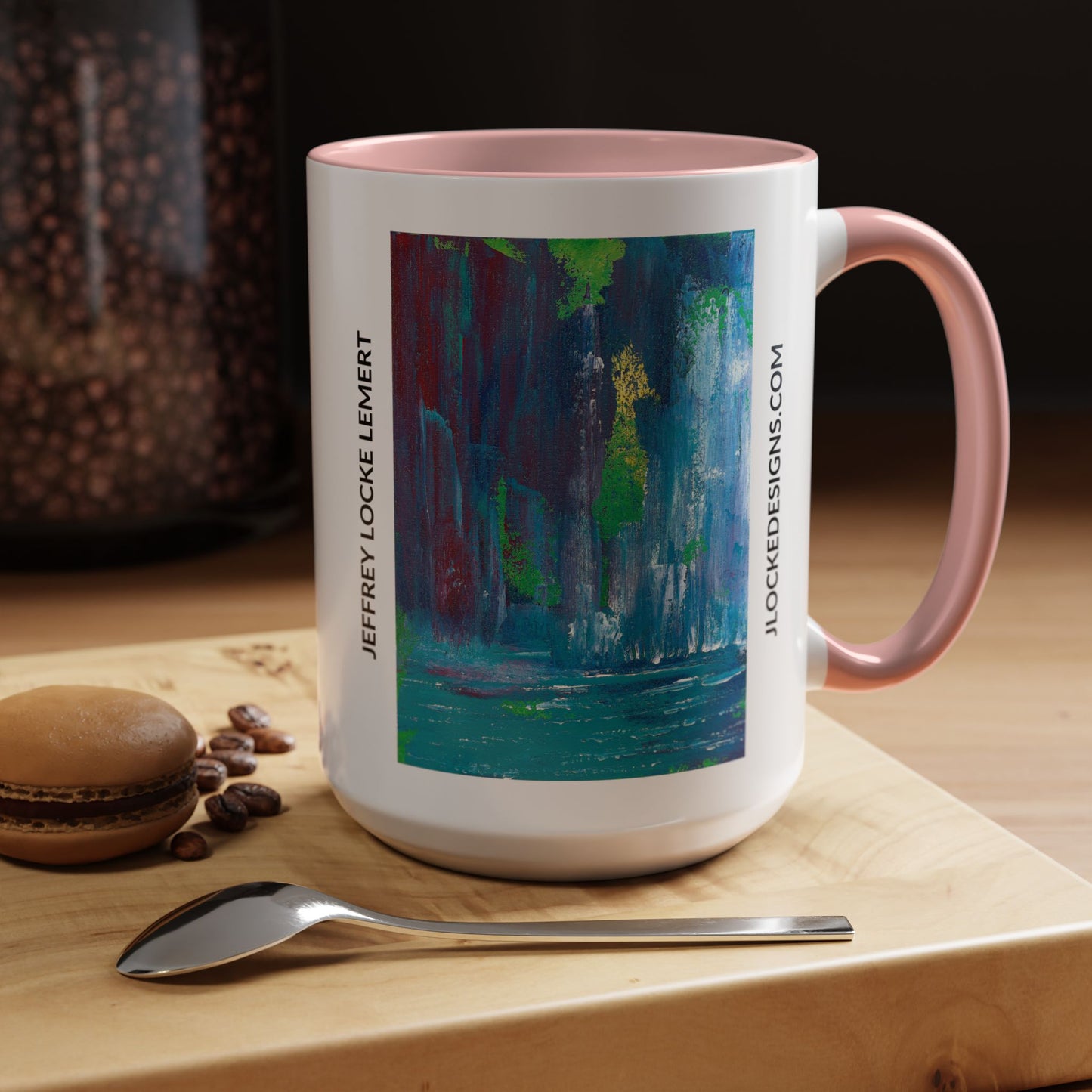 Coffee Mug With Original Art Design Waterfall