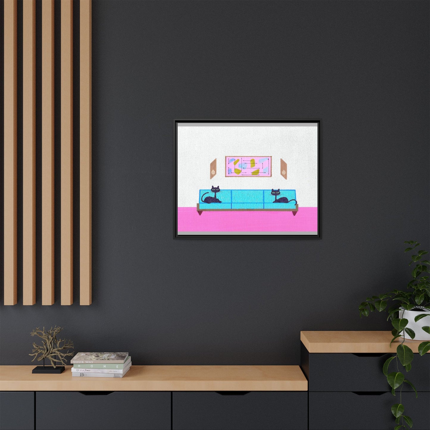 Well Behaved Vintage Inspired Framed Canvas Print