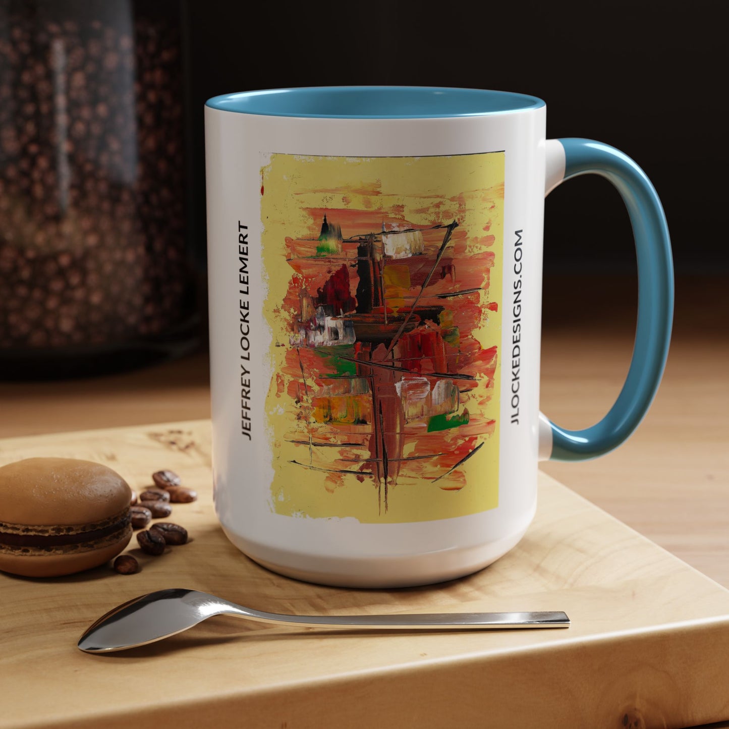 Coffee Mug With Original Art Design In The Harbor