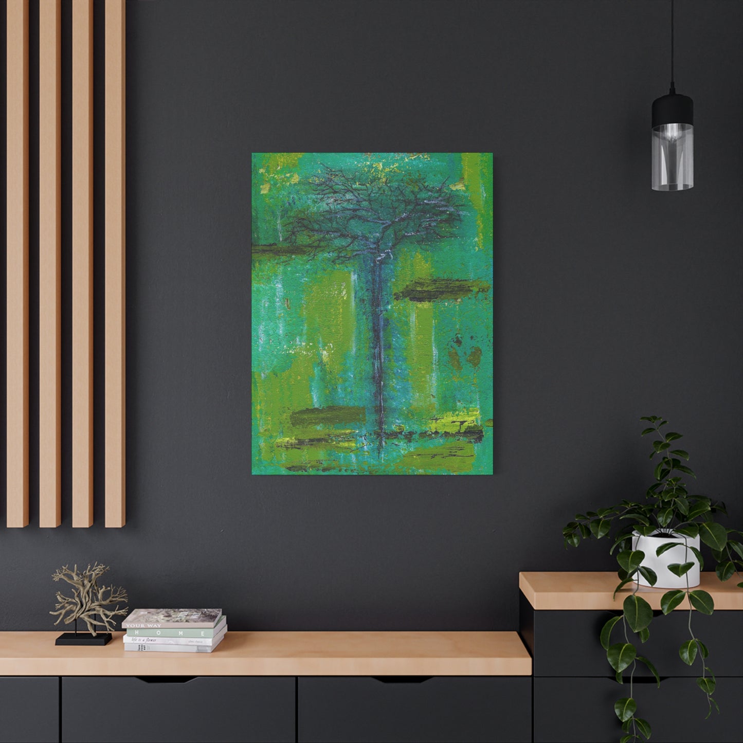 Titled "From The Terrace" Abstract On Canvas