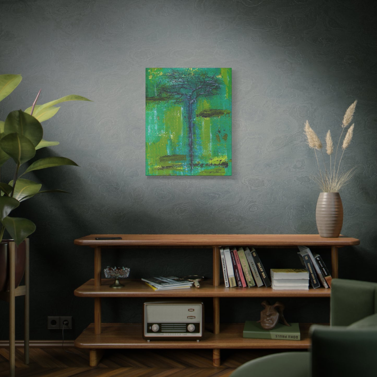 Titled "From The Terrace" Abstract On Canvas