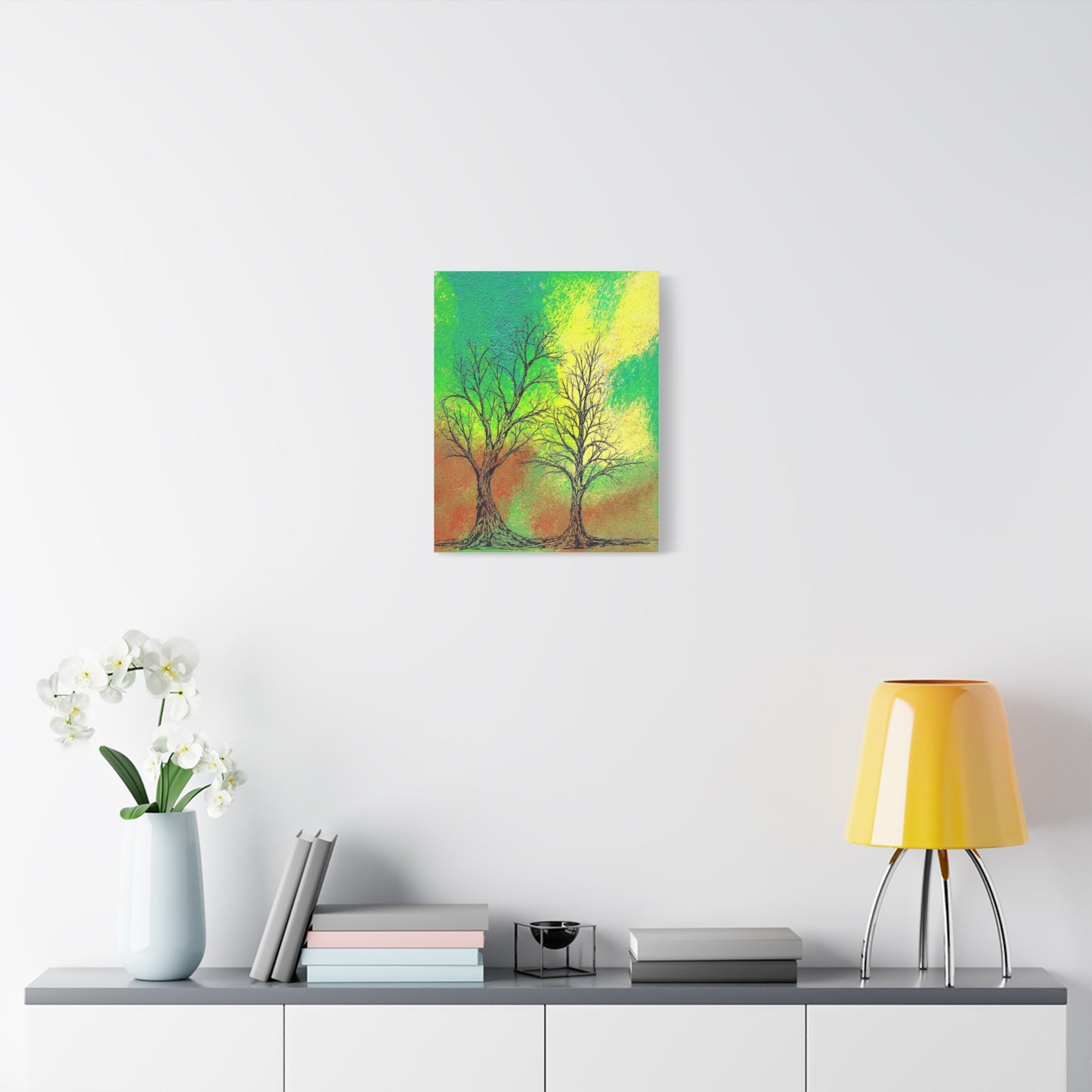 Titled "Into The Emerald Forest" Abstract On Canvas