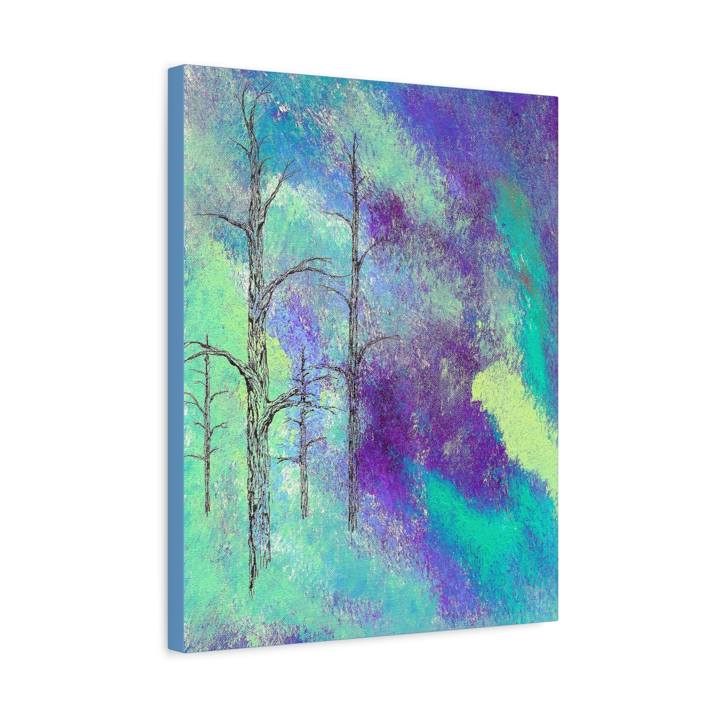 Titled "The Watchers" Abstract On Canvas