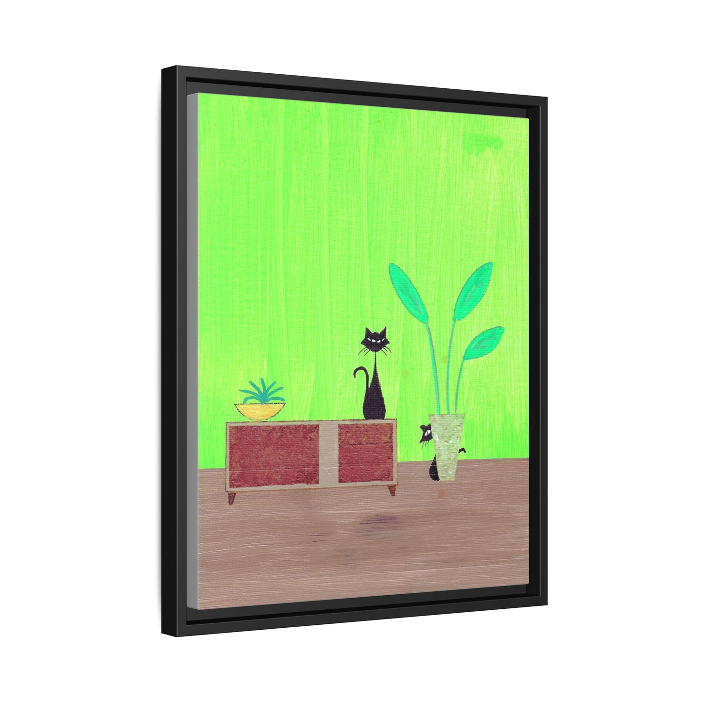 Peek-A-Boo Vintage Inspired Framed Canvas Print
