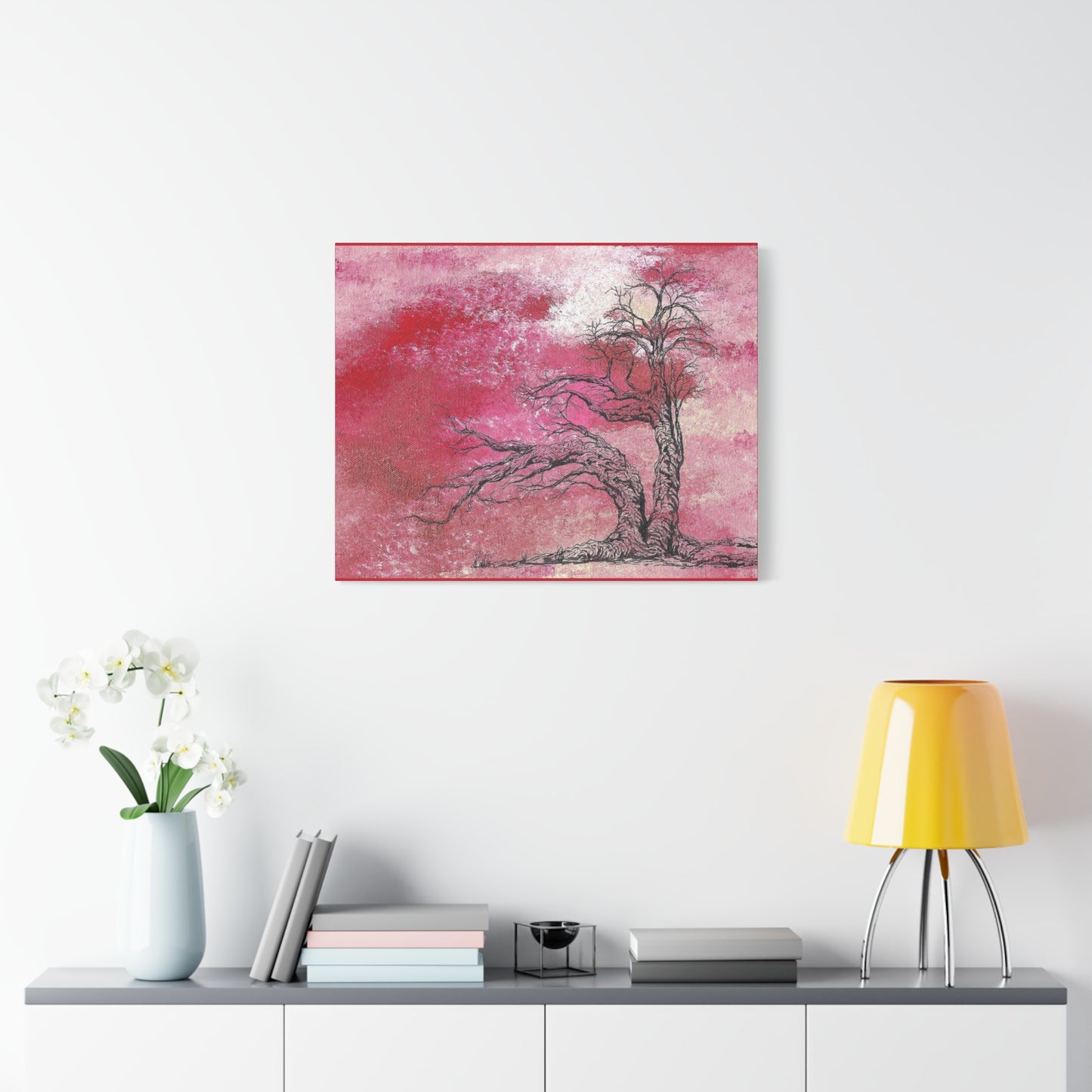 Titled "The Red Storm" Abstract On Canvas