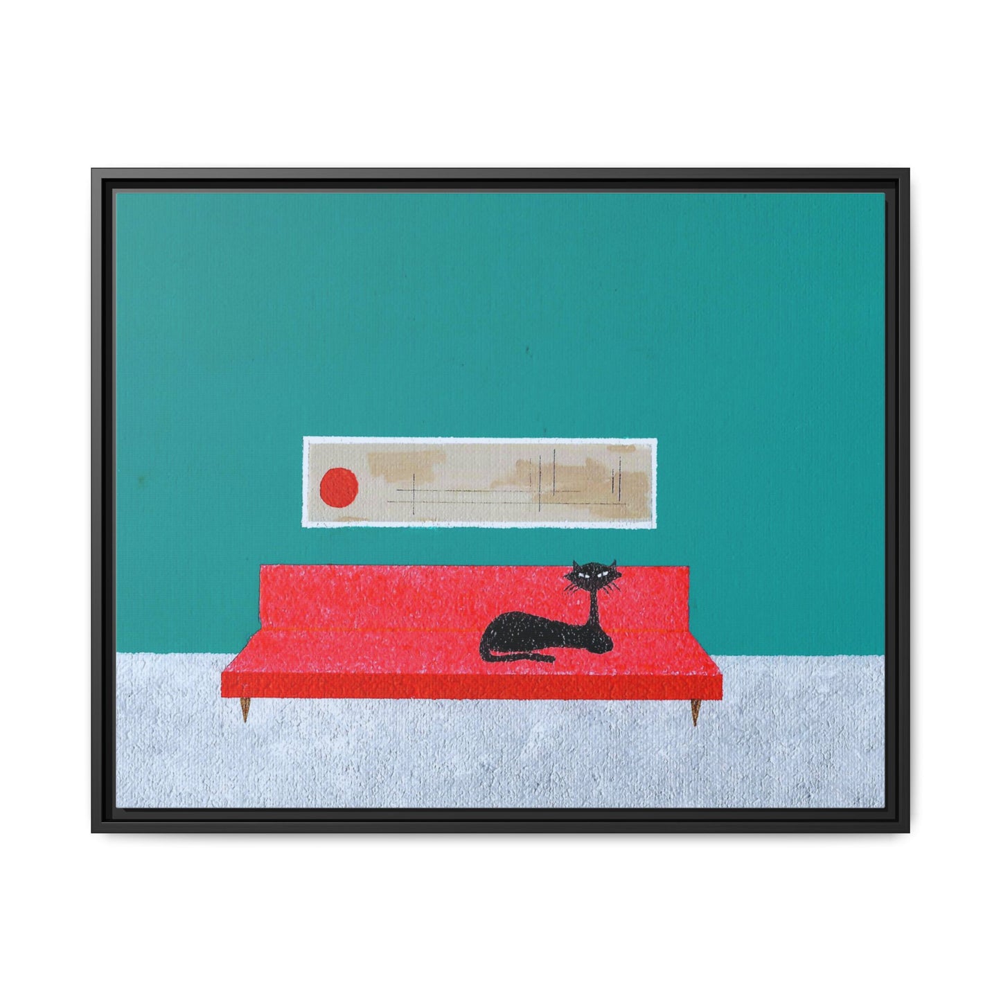 Art Kitty 1 Vintage Inspired Framed Canvas Print