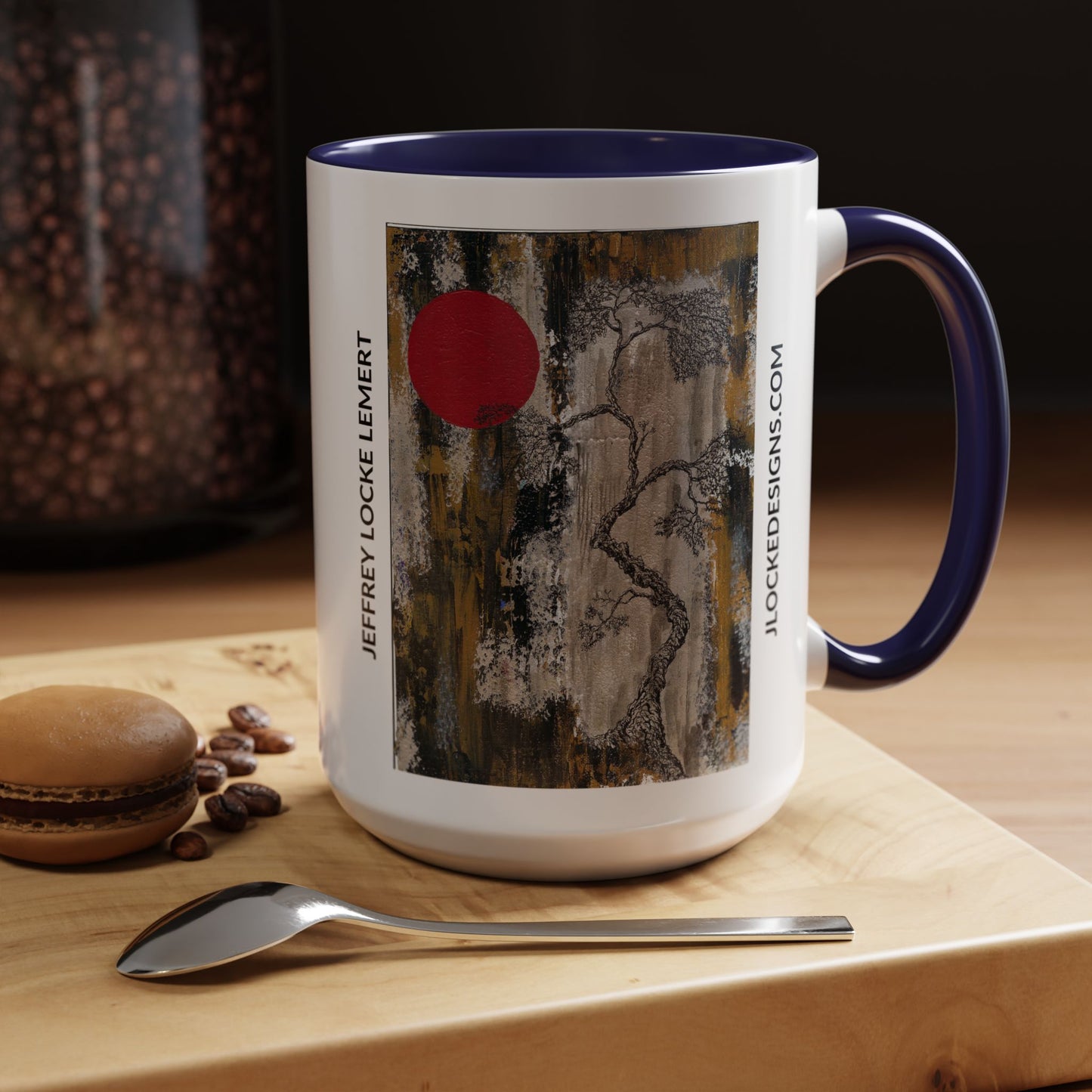 Coffee Mug With Original Art Design When The Red Moon Rises