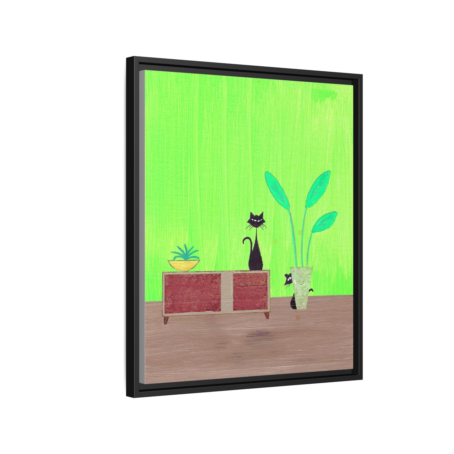 Peek-A-Boo Vintage Inspired Framed Canvas Print