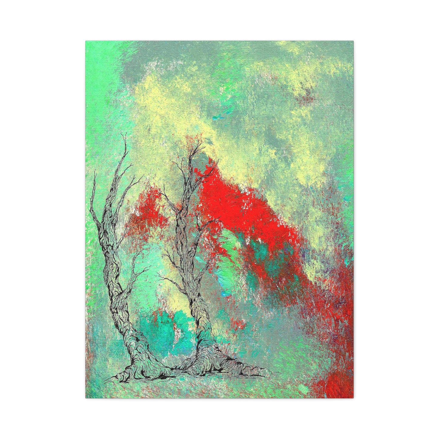 Titled "Retro Done This Way" Abstract On Canvas