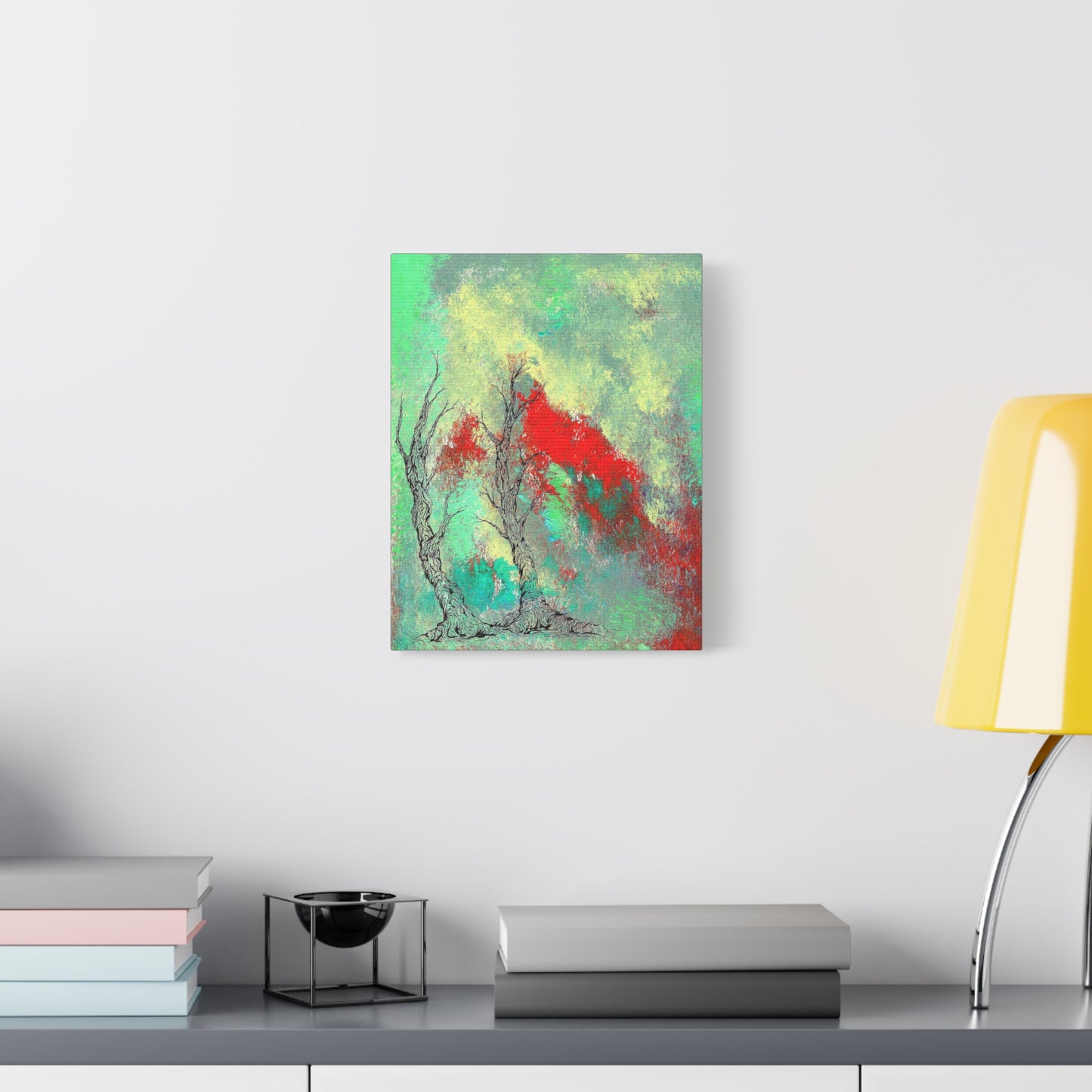 Titled "Retro Done This Way" Abstract On Canvas