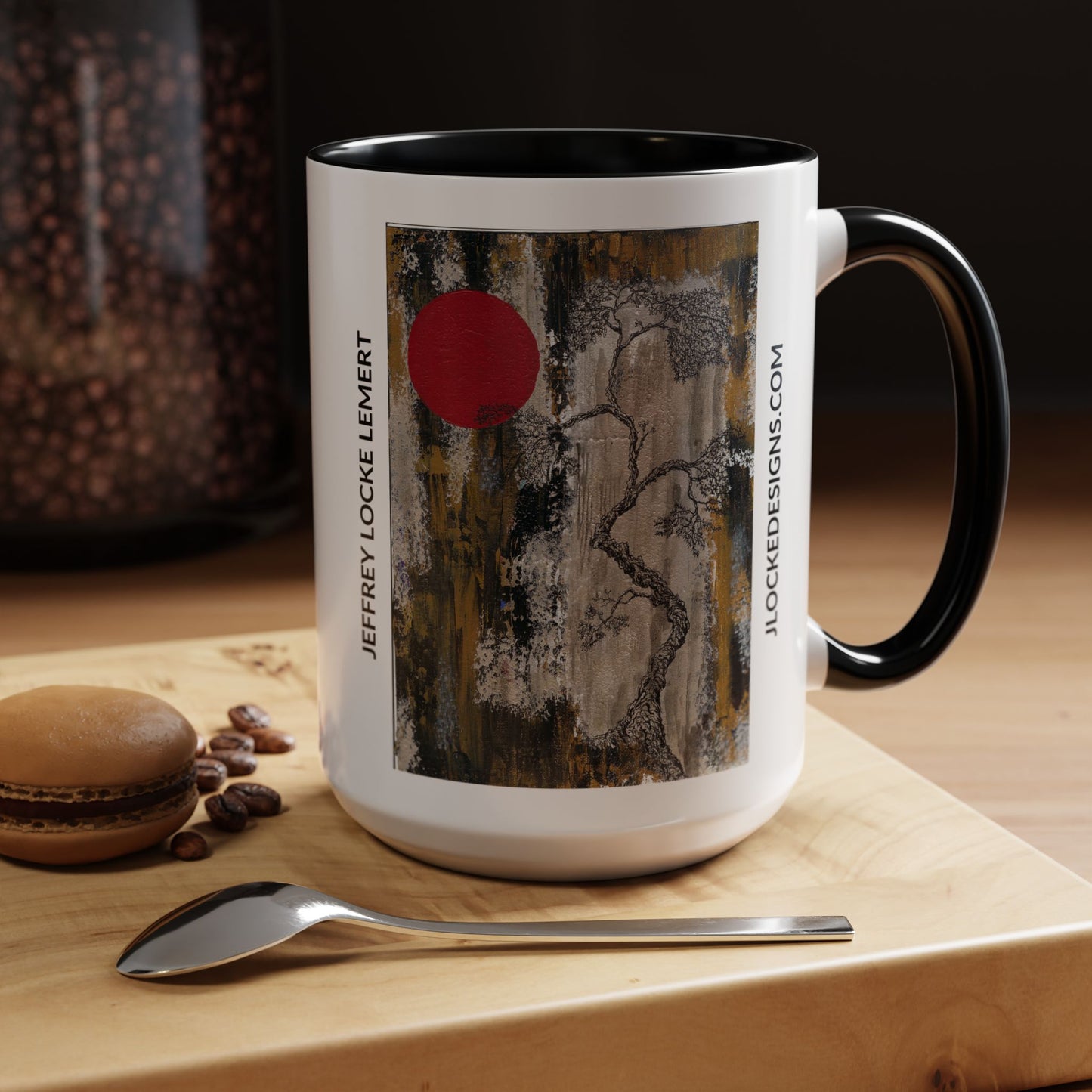 Coffee Mug With Original Art Design When The Red Moon Rises