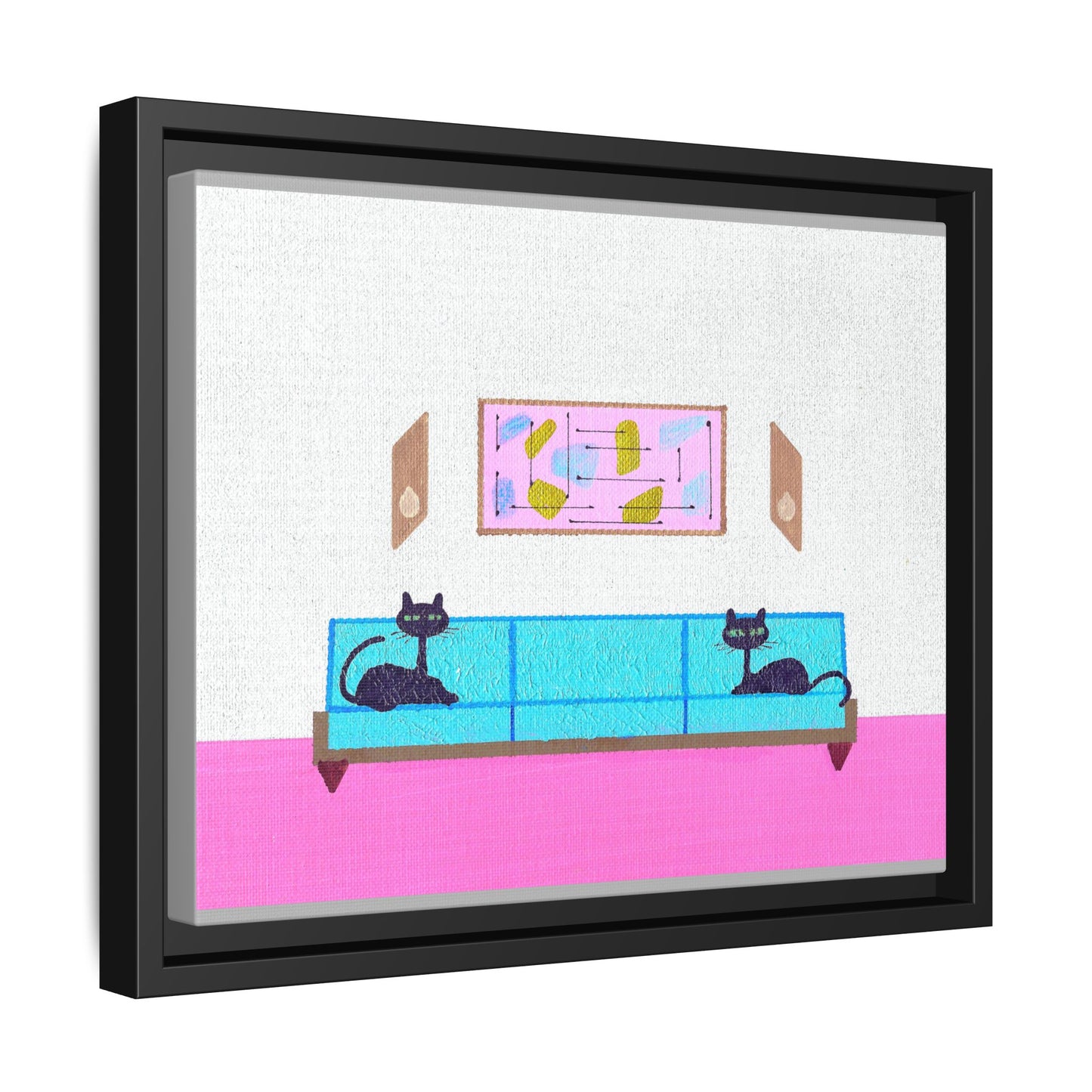 Well Behaved Vintage Inspired Framed Canvas Print