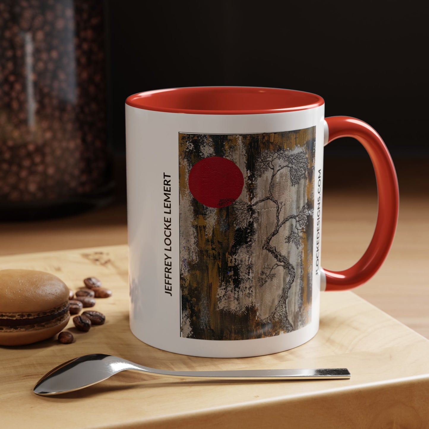 Coffee Mug With Original Art Design When The Red Moon Rises