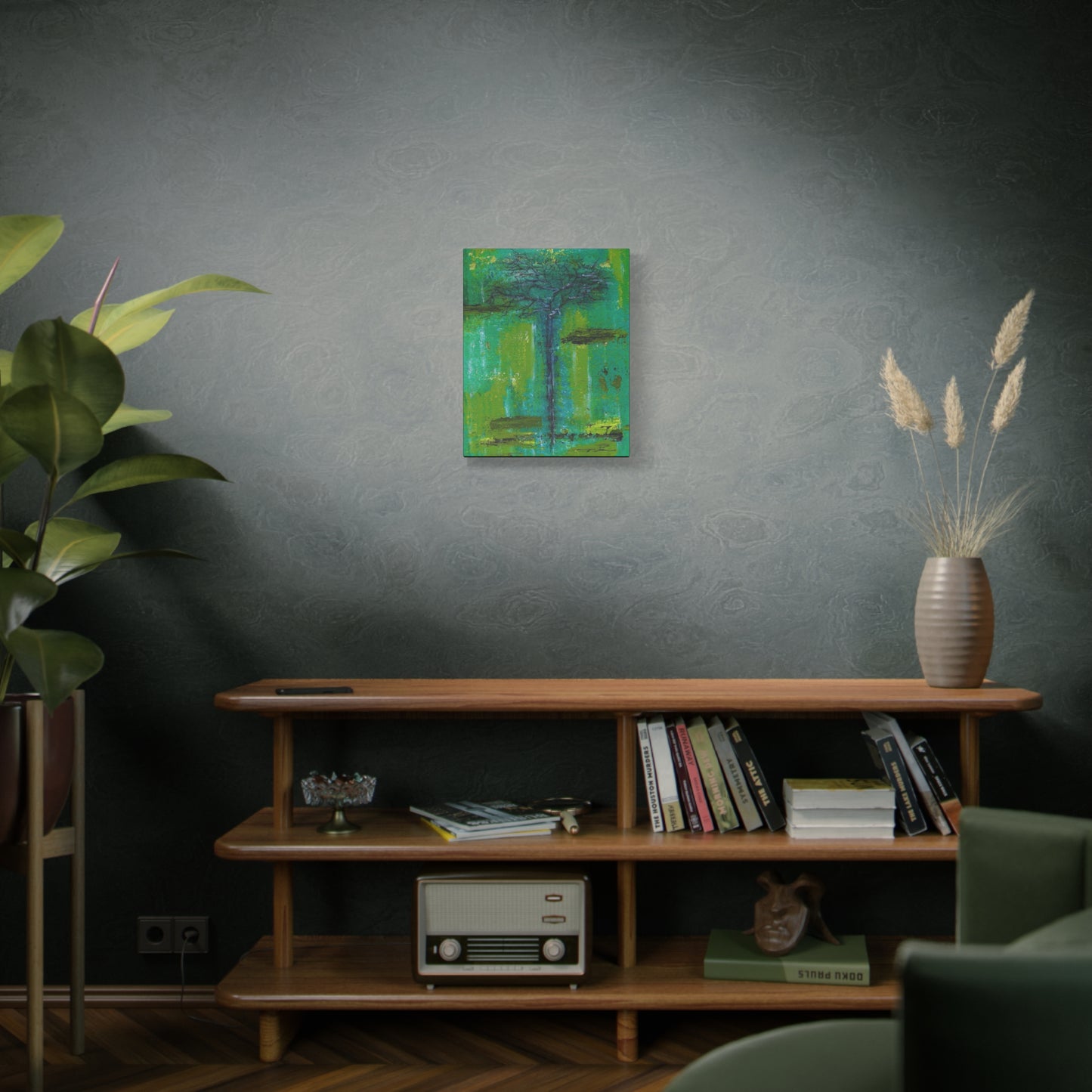 Titled "From The Terrace" Abstract On Canvas