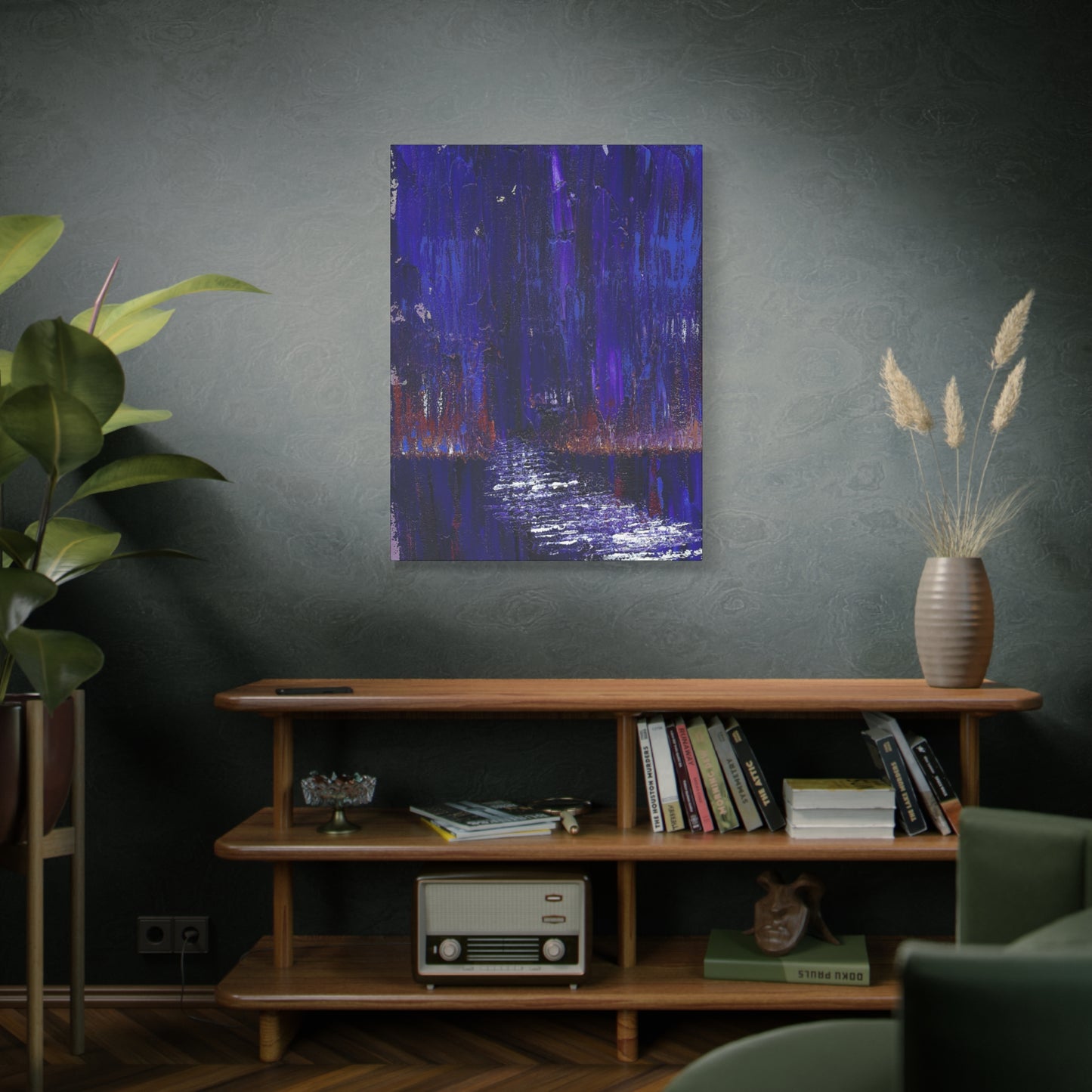 Titled "Walking On Water" Abstract On Canvas