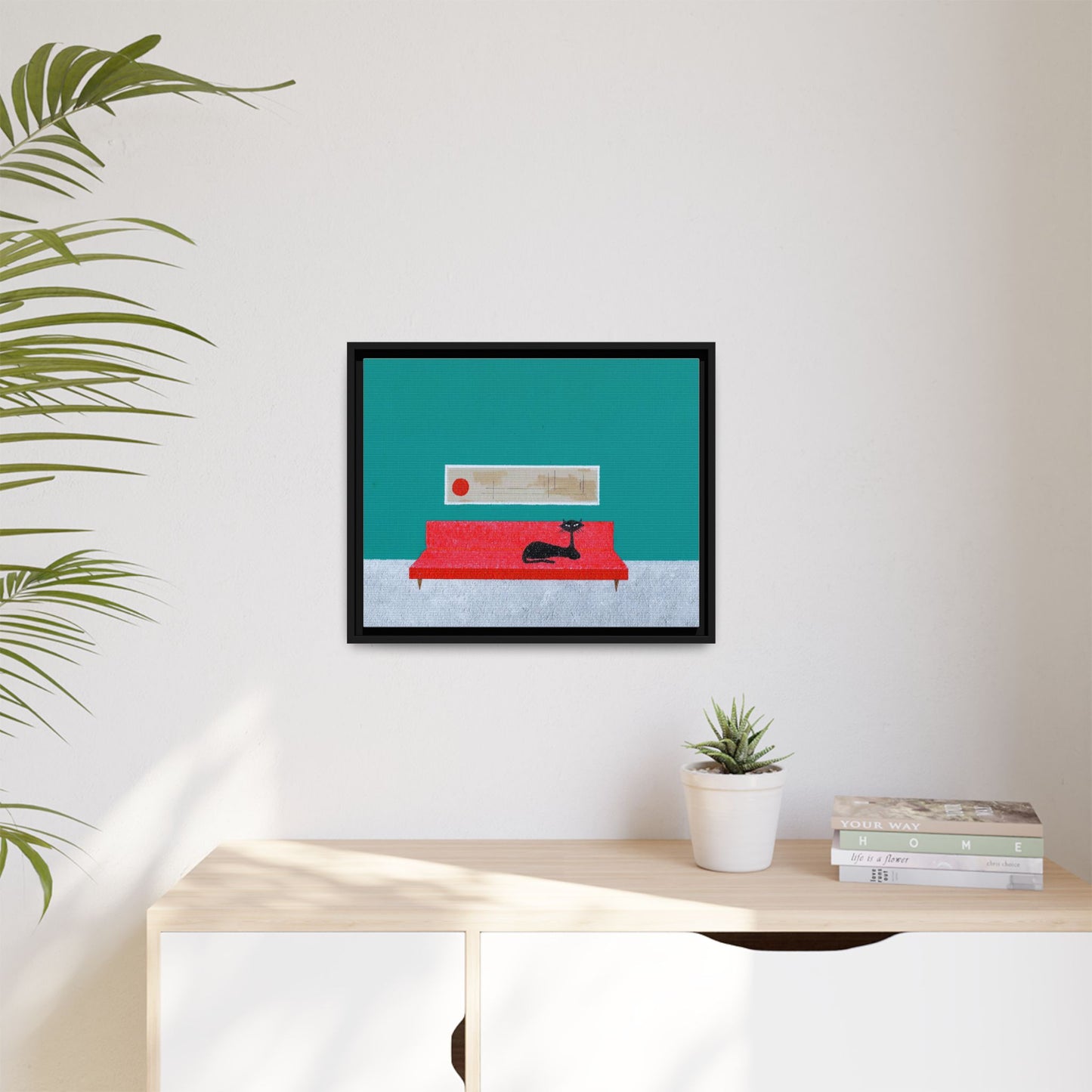 Art Kitty 1 Vintage Inspired Framed Canvas Print
