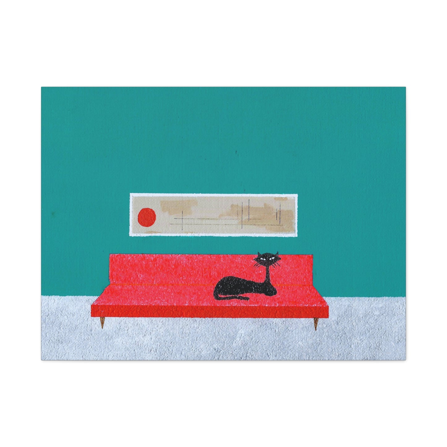 Art Kitty 1 Vintage Inspired Canvas Print