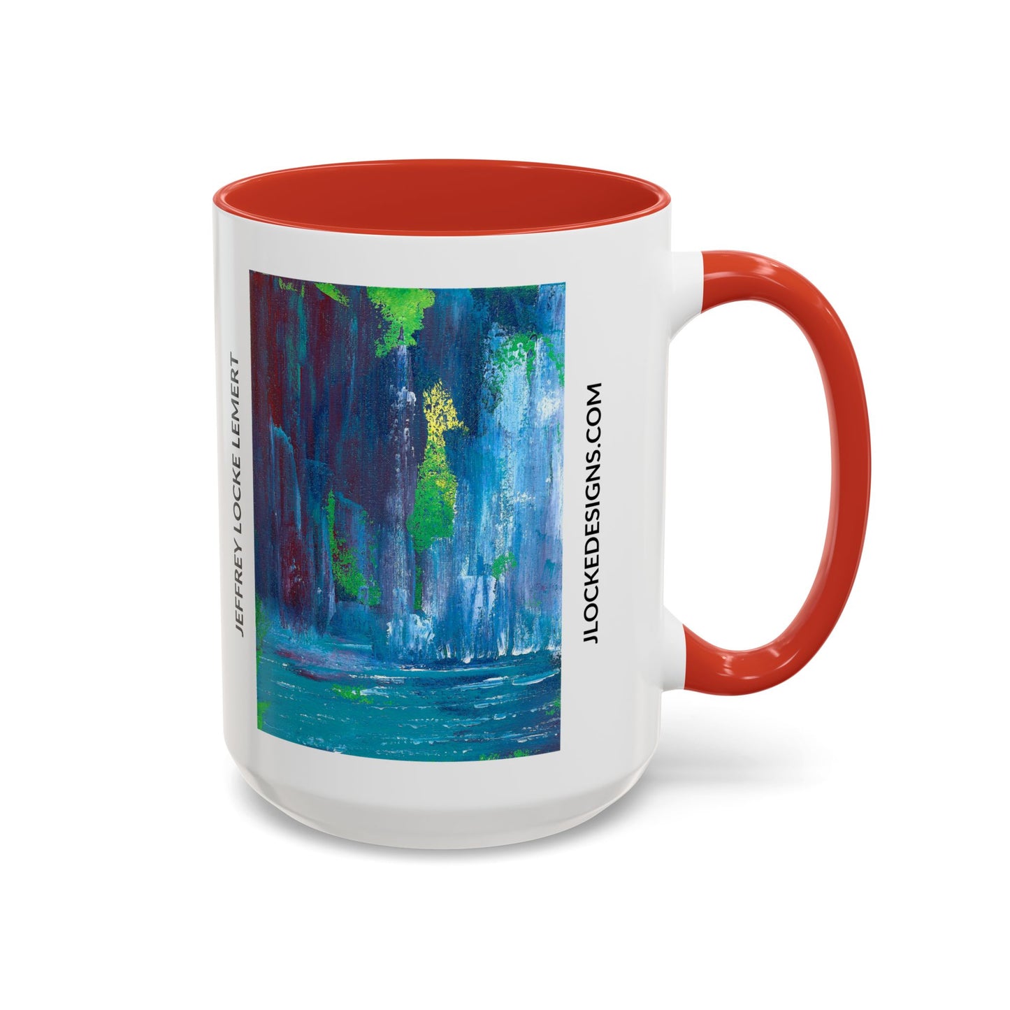 Coffee Mug With Original Art Design Waterfall