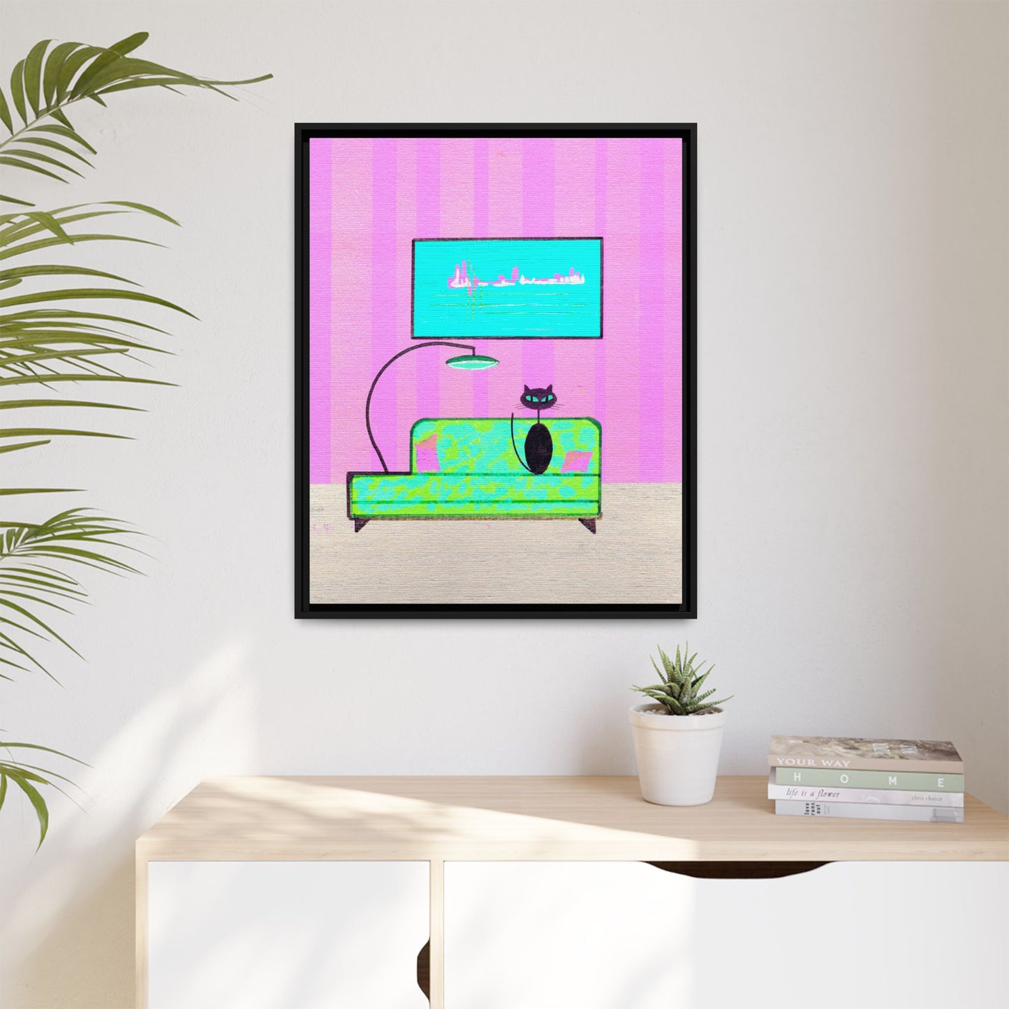 In The Spotlight Vintage Inspired Framed Canvas Print