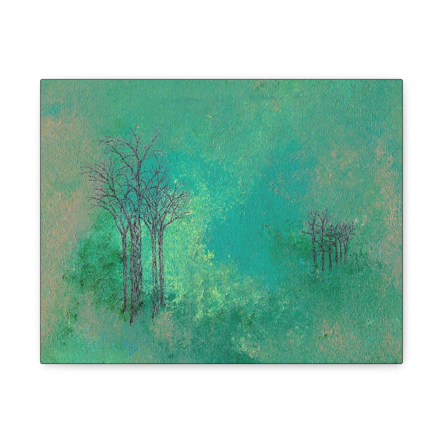 Titled "Trees In The Clouds" Abstract On Canvas