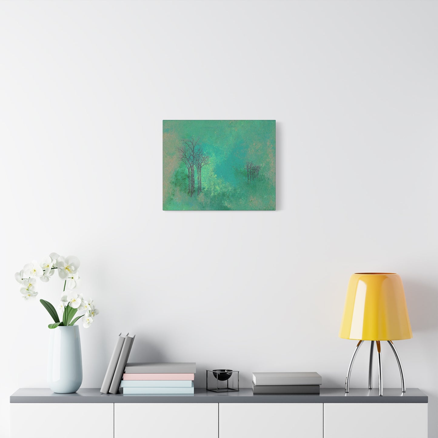 Titled "Trees In The Clouds" Abstract On Canvas