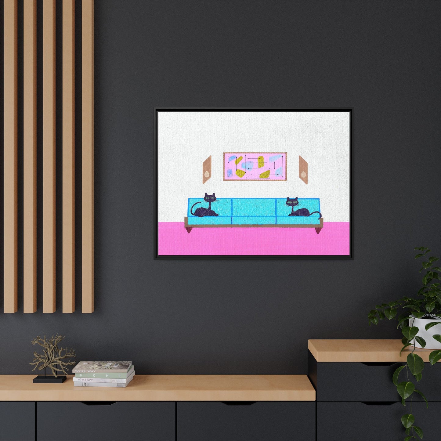 Well Behaved Vintage Inspired Framed Canvas Print