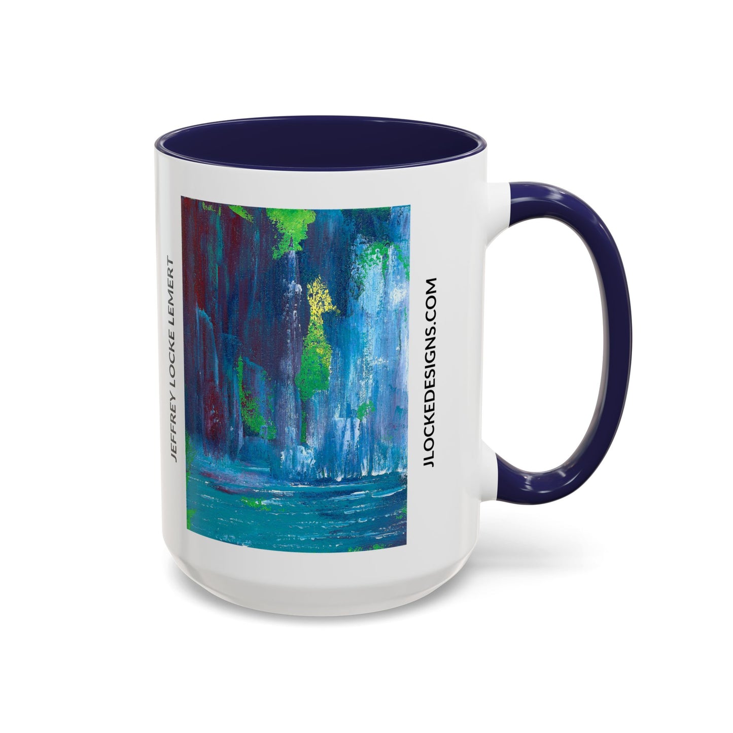 Coffee Mug With Original Art Design Waterfall