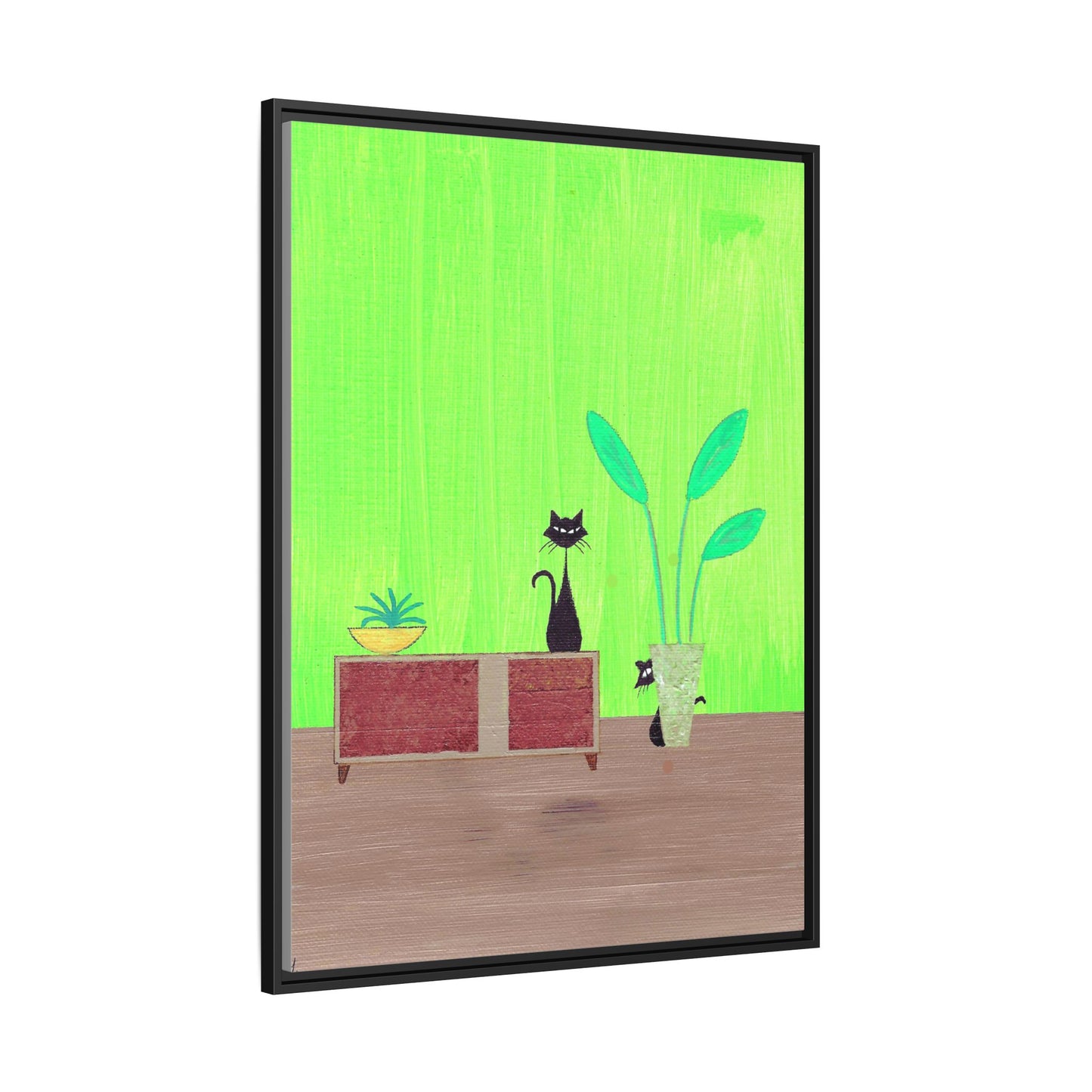 Peek-A-Boo Vintage Inspired Framed Canvas Print