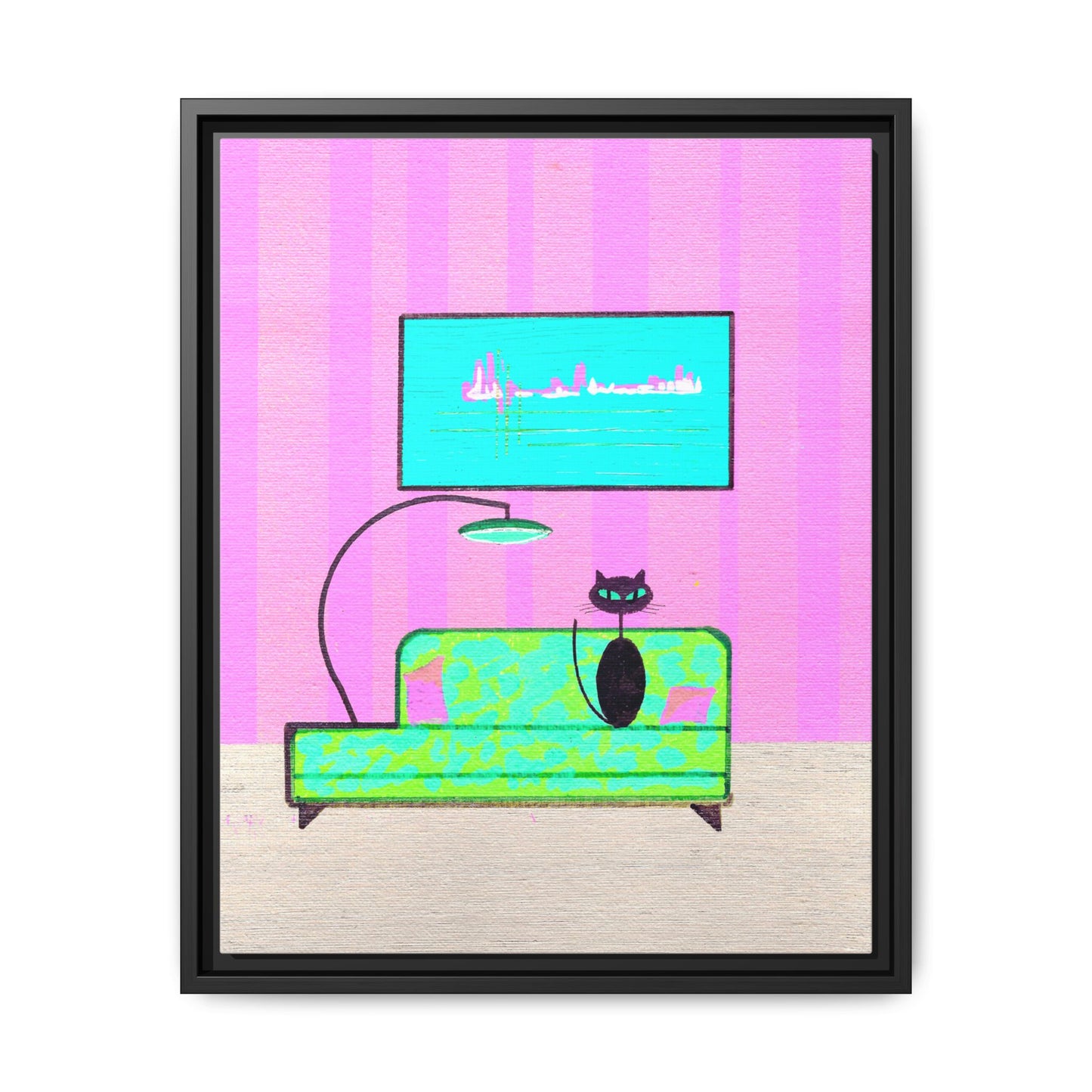 In The Spotlight Vintage Inspired Framed Canvas Print