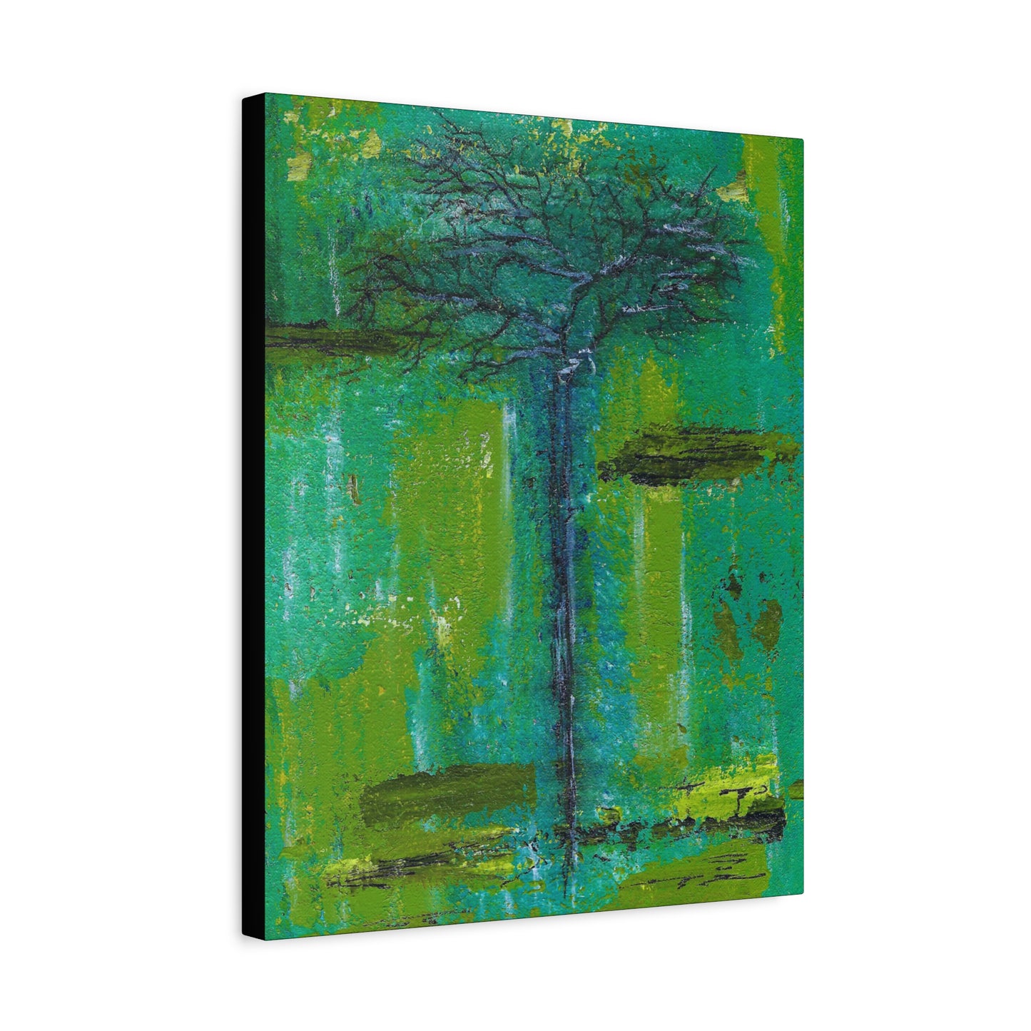 Titled "From The Terrace" Abstract On Canvas