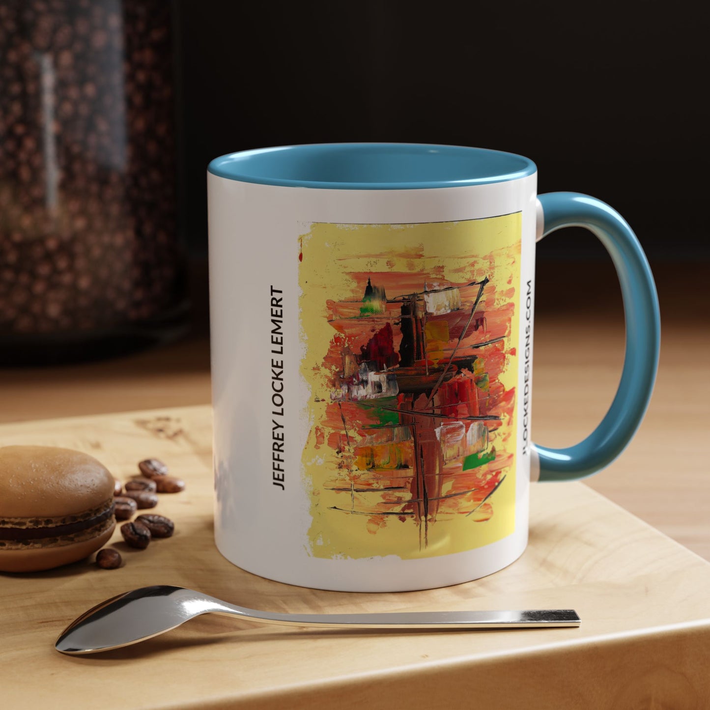 Coffee Mug With Original Art Design In The Harbor