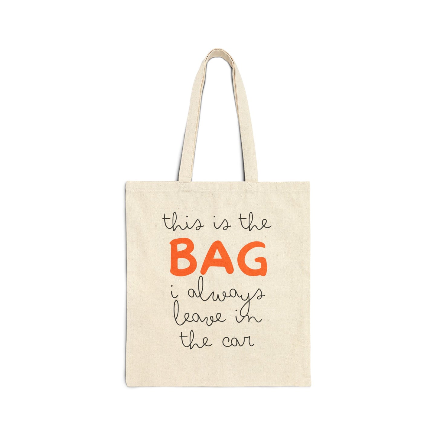 Cotton Canvas Tote Bag. This Is The Bag I Always Leave In The Car. Reusable Tote