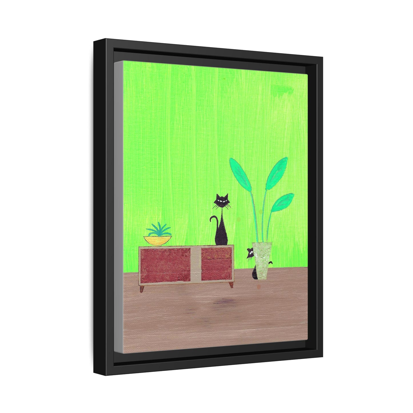 Peek-A-Boo Vintage Inspired Framed Canvas Print