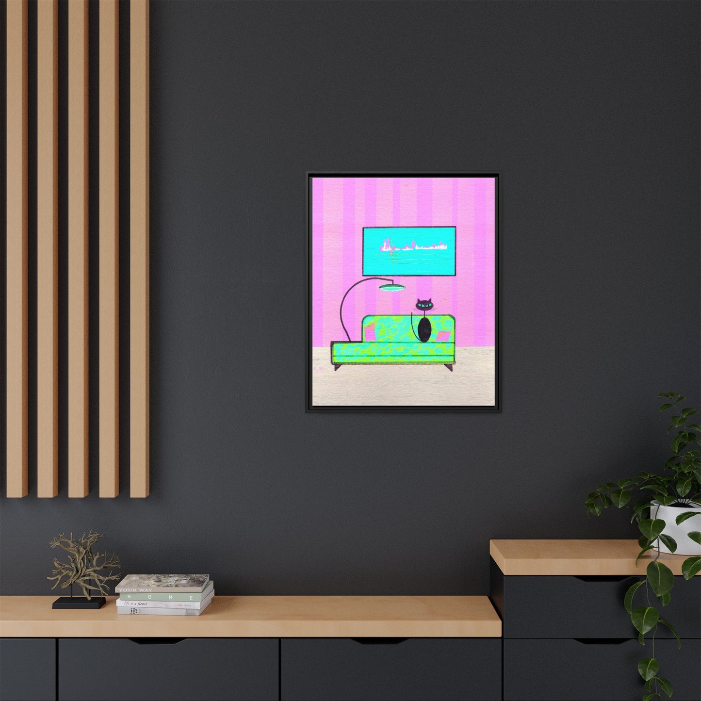 In The Spotlight Vintage Inspired Framed Canvas Print