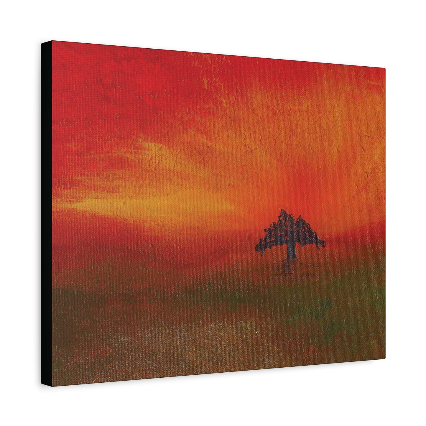 Titled "Tuscan Sunset" Abstract On Canvas