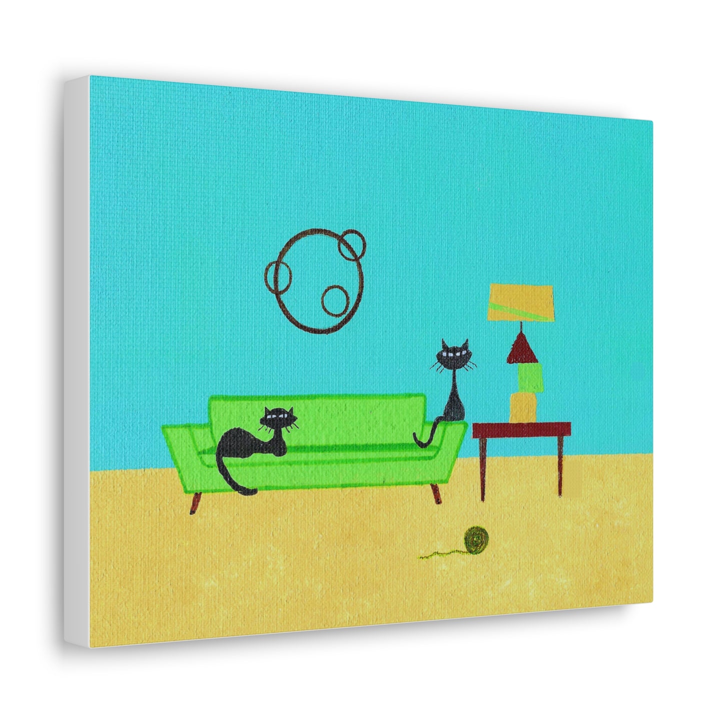 Yarn Kitties Vintage Inspired Canvas Print