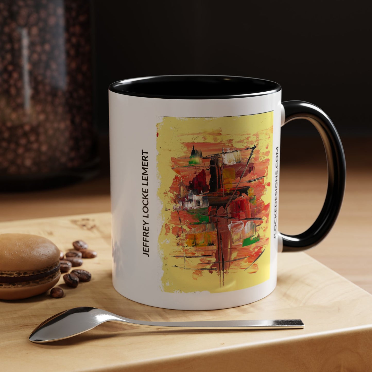 Coffee Mug With Original Art Design In The Harbor