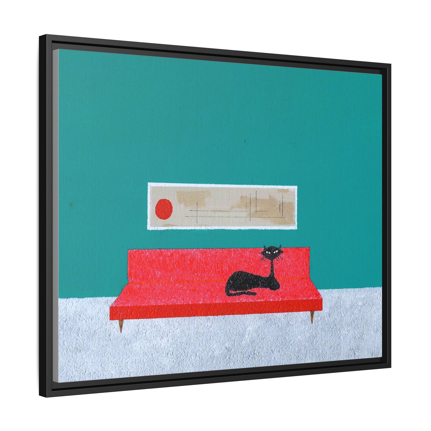 Art Kitty 1 Vintage Inspired Framed Canvas Print