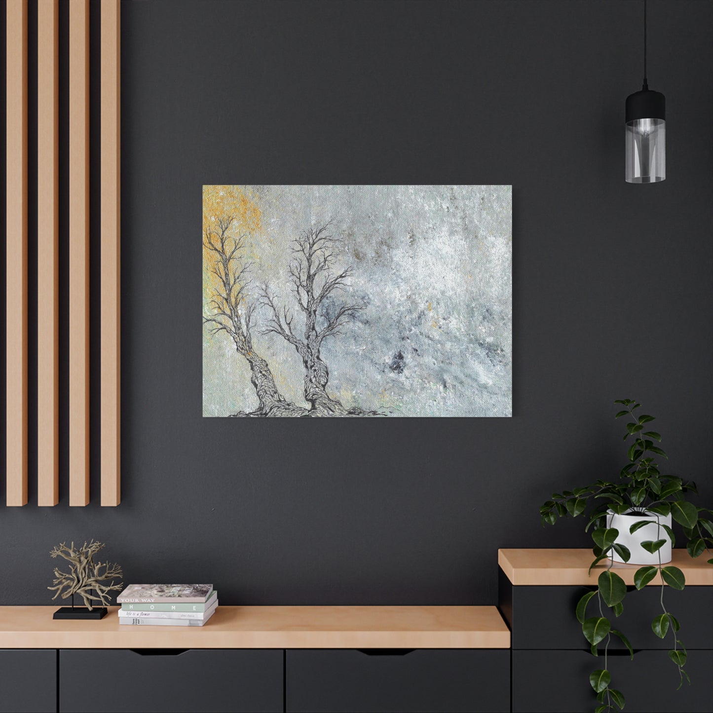 Titled "Trees In The Forest Of Life" Abstract On Canvas