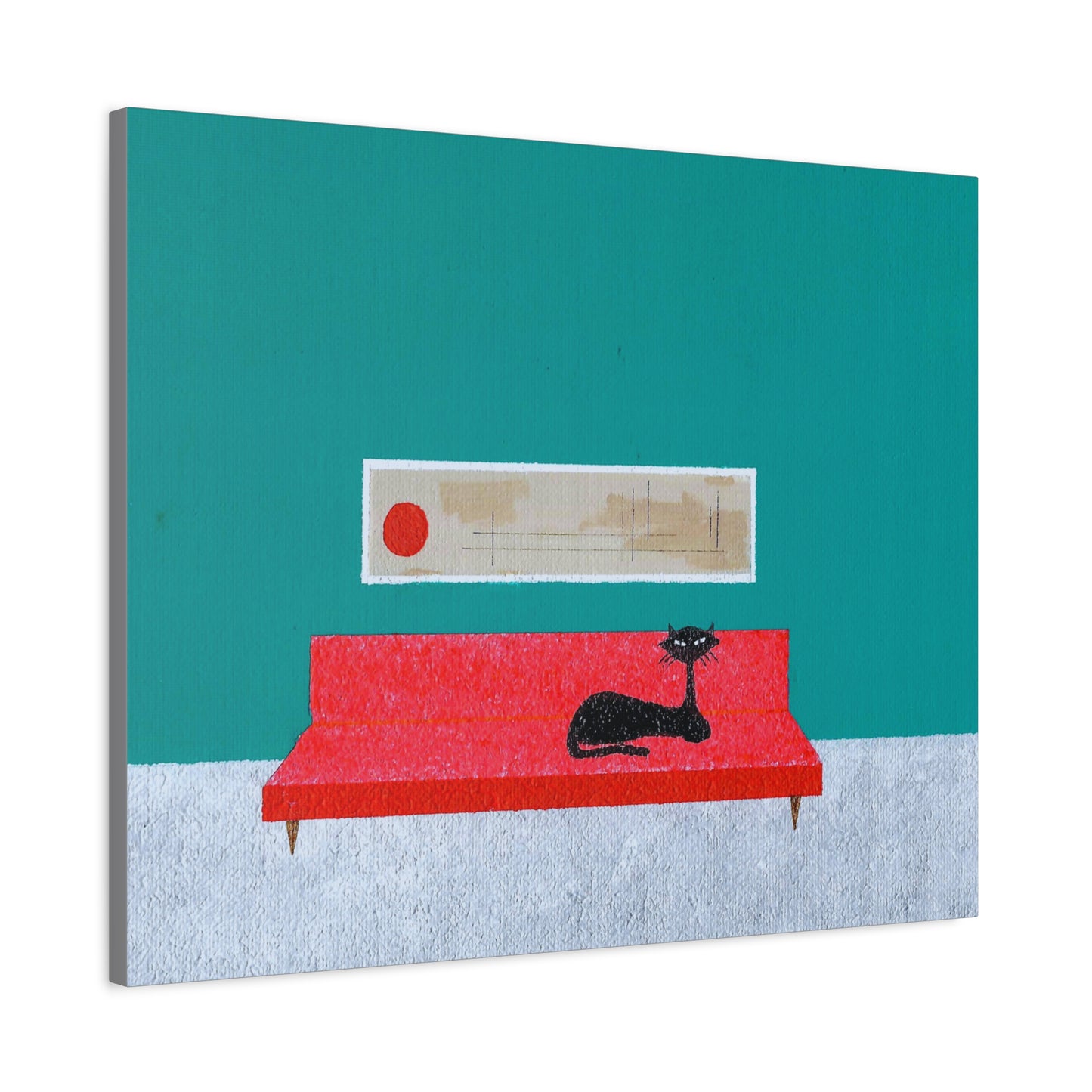 Art Kitty 1 Vintage Inspired Canvas Print