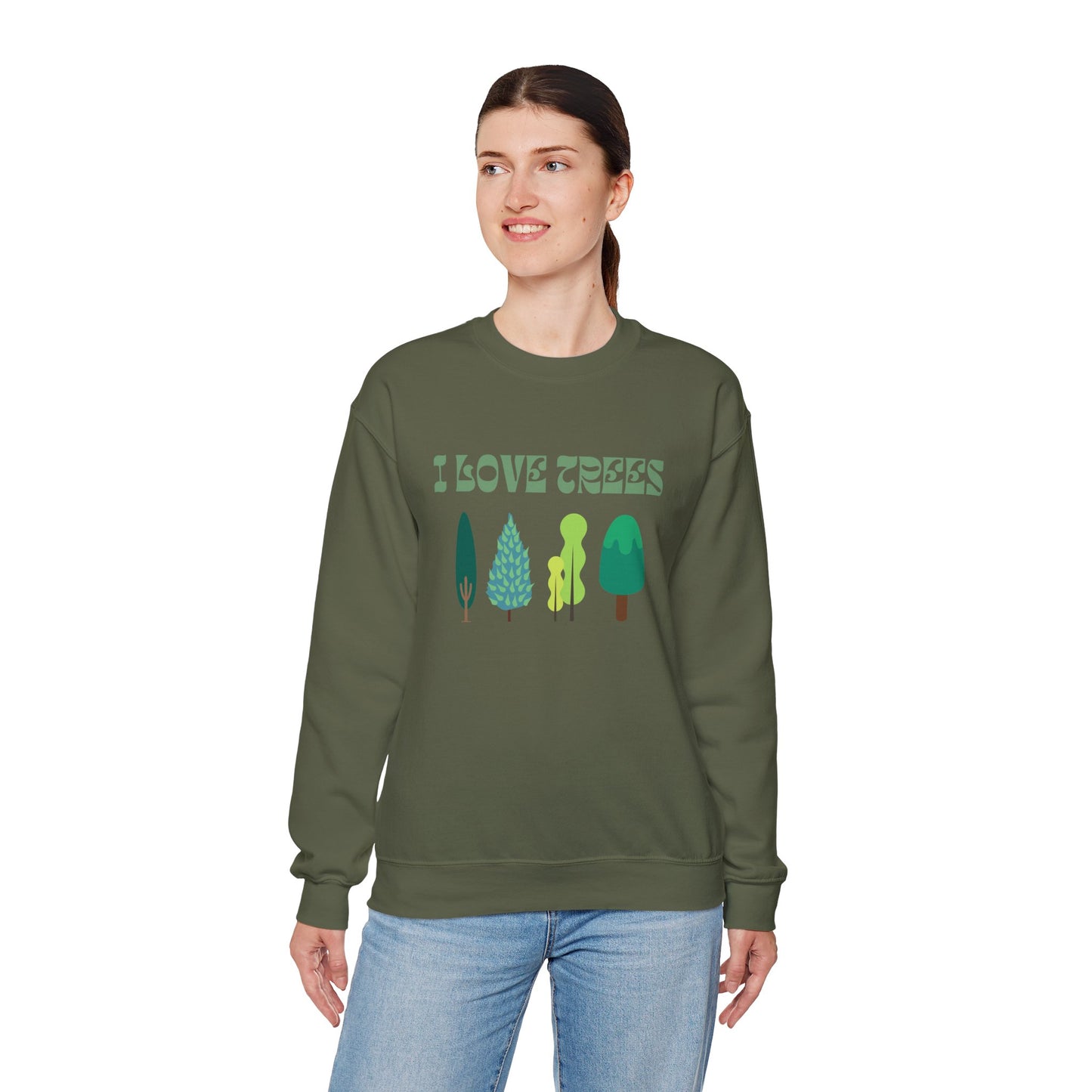I Love Trees Sweatshirt Unisex In Multiple Colors