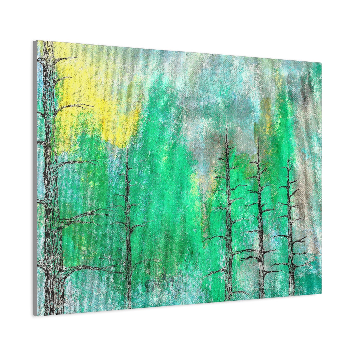 Titled "A View Of The Colorado Forest" Abstract On Canvas